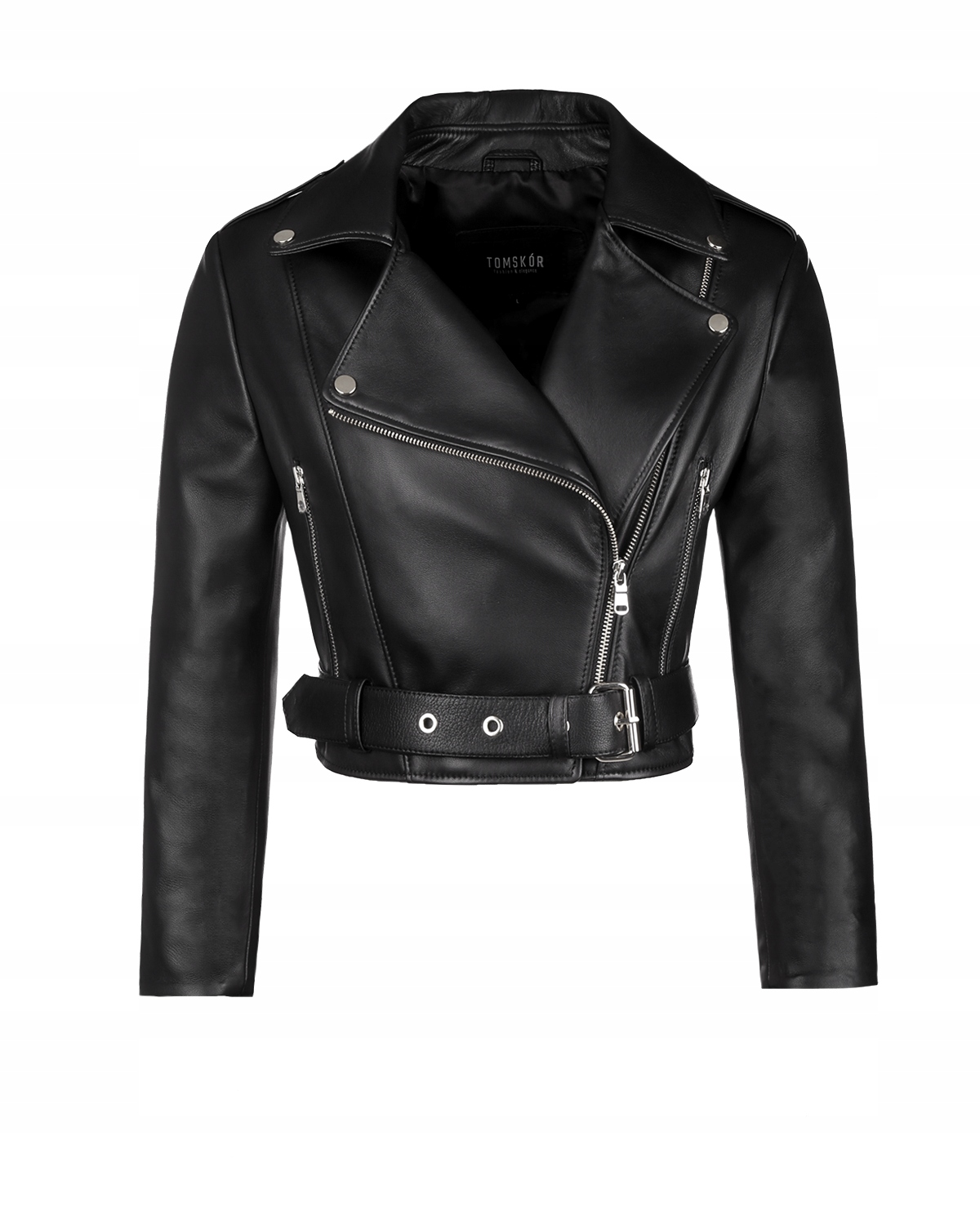 Kožená Ramoneska K Šatům S Páskem Selena II Rukáv 3/4 XL/42