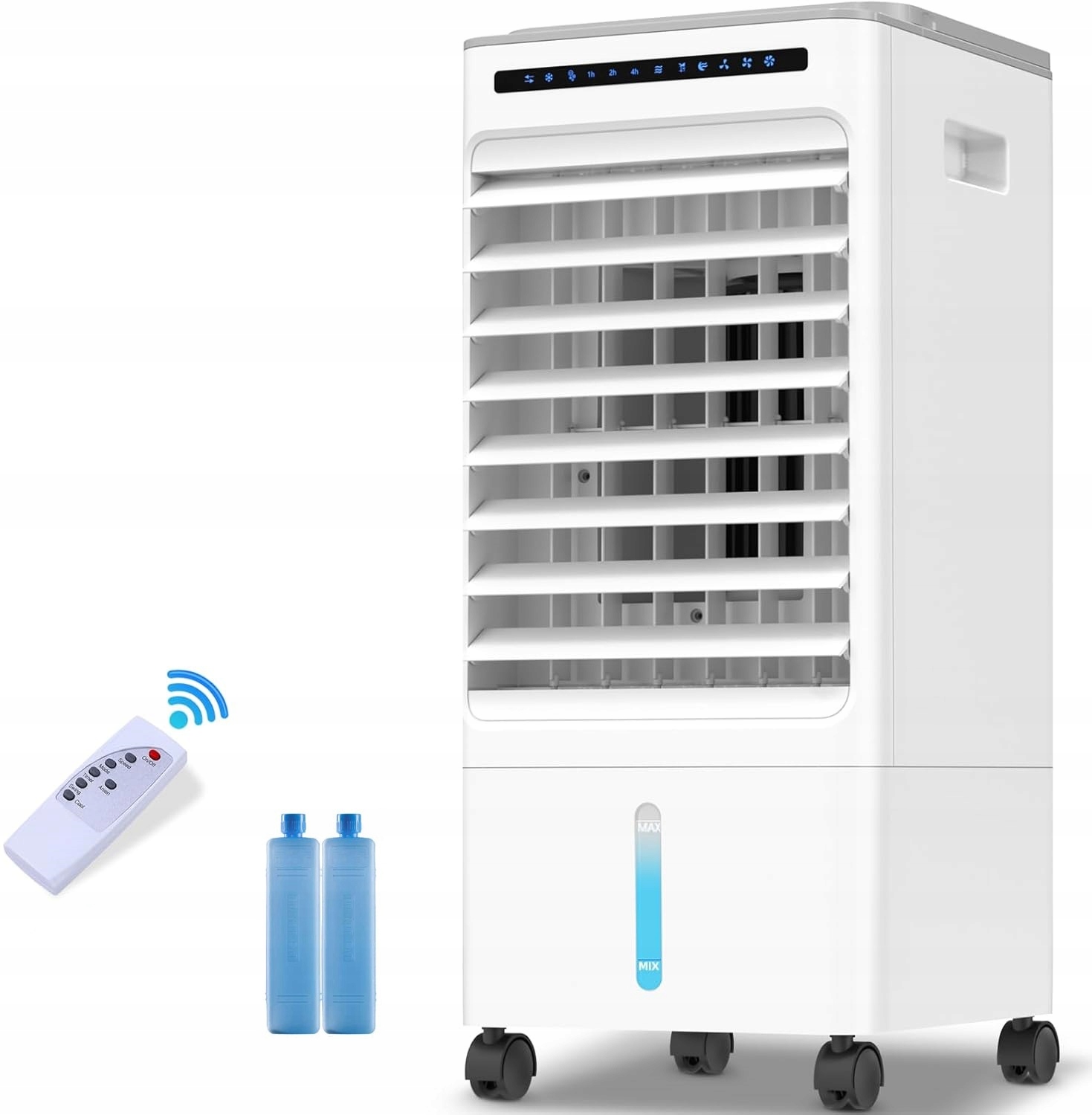Cichy Klimatyzator Nawilżacz 4w1 Zbiornik 10L 65W Pilot Sterowania