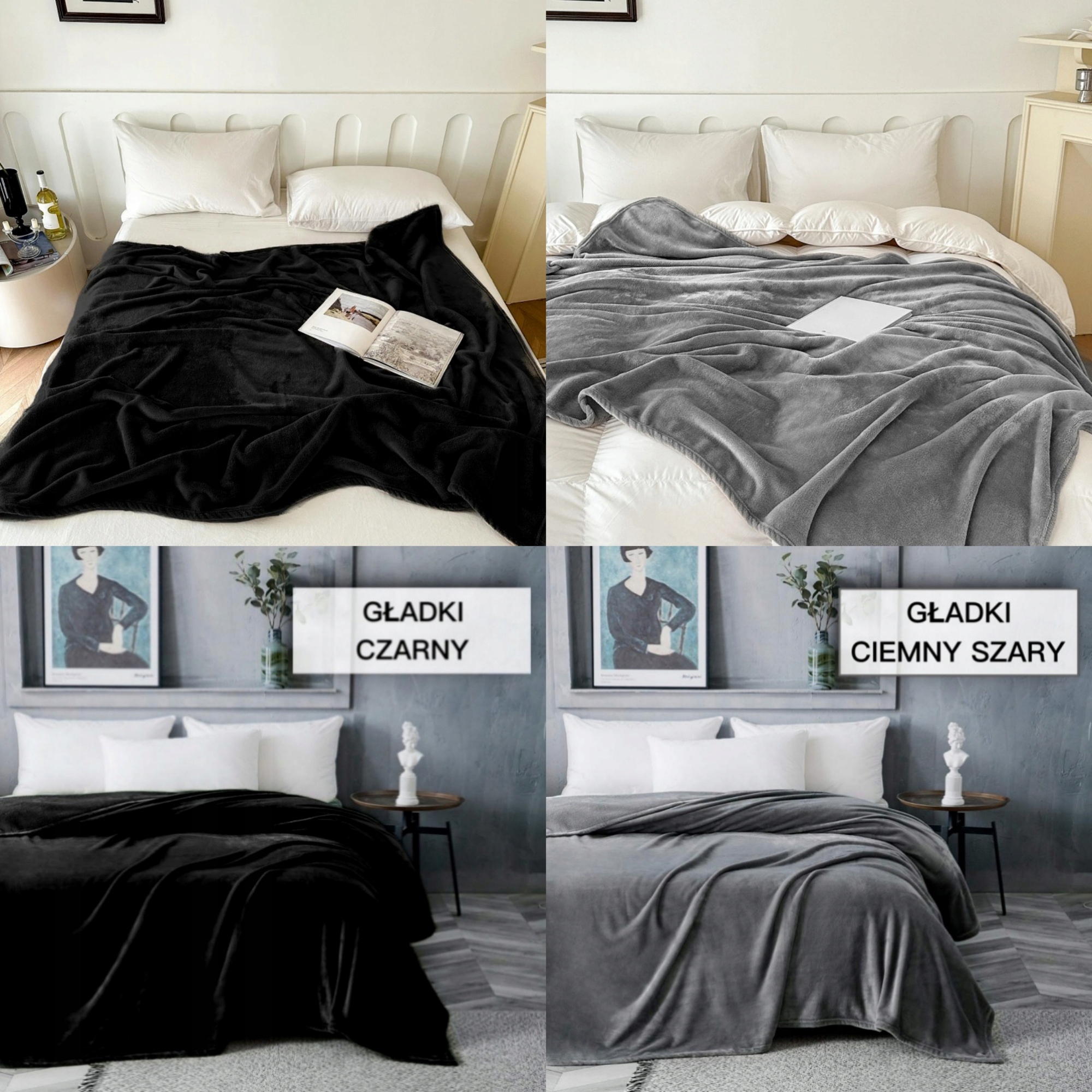 MIĘKKI KOC NARZUTA PLED MIKROFIBRA KOLORY SOFT Długość 200 cm