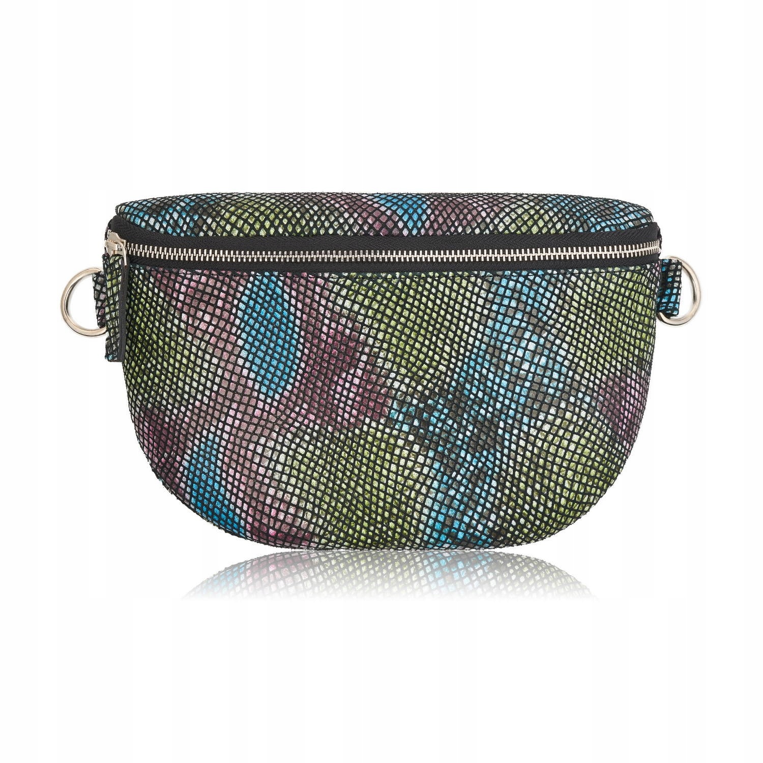 Kožená ledvinka dámská hadí vzor, taška na pásek ledvinka Paolo Peruzzi T-36-A