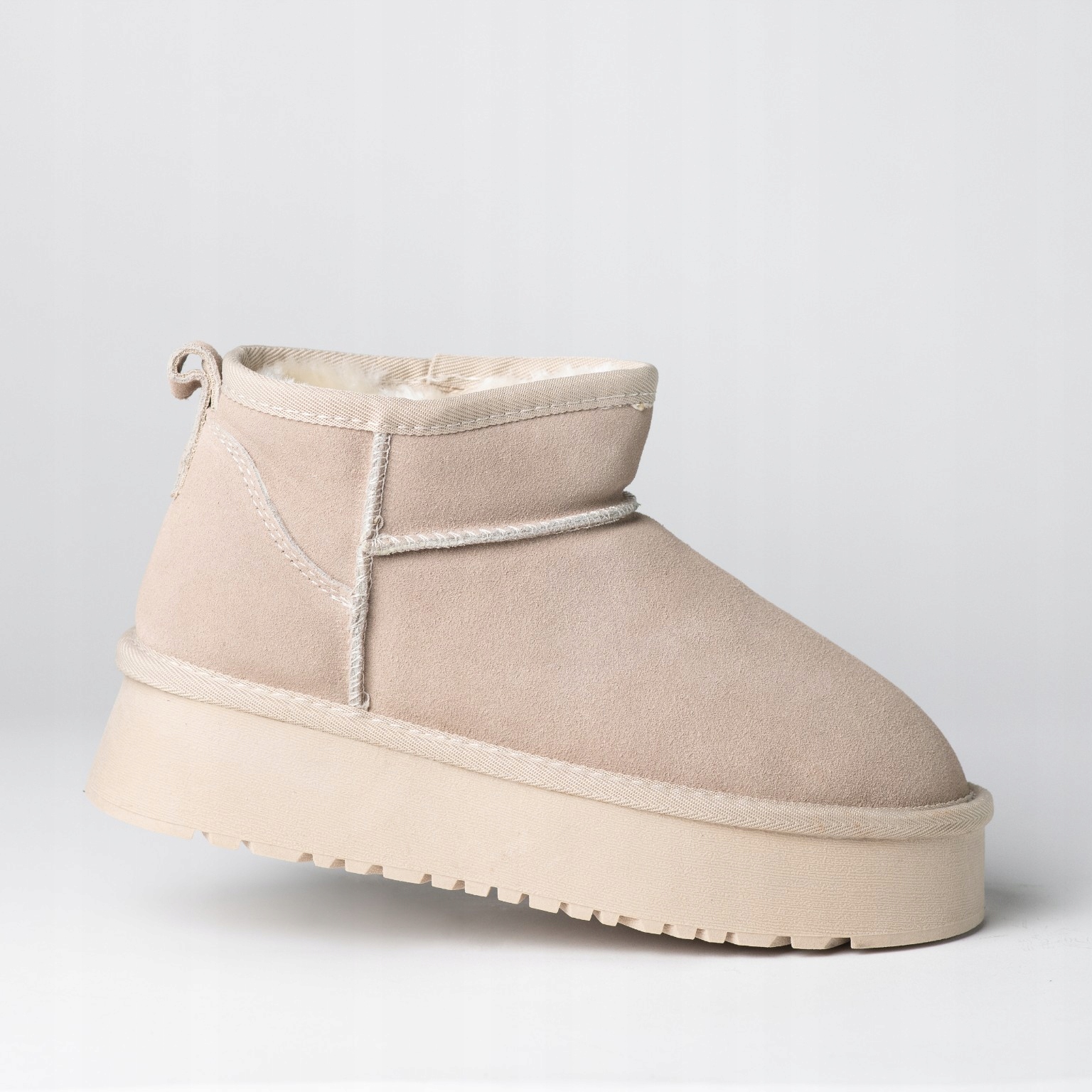 Zimní zateplené sněhule Goodin GD-XF-159 přírodní kůže Krém 39