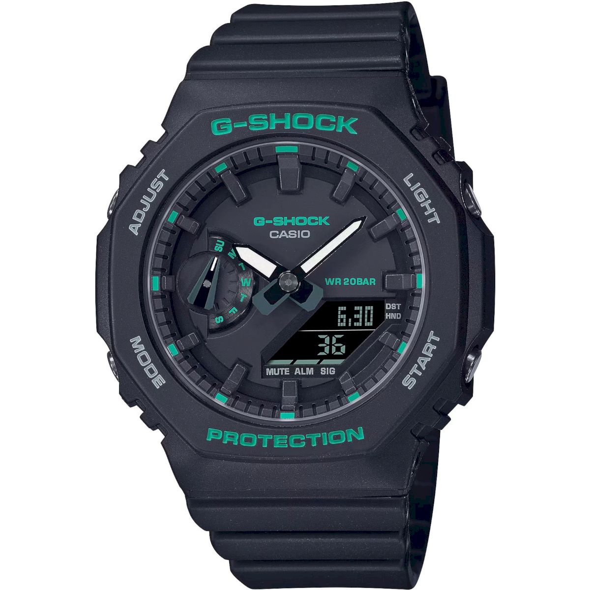 Černé hodinky Casio G-shock GMA-S2100GA-1AER