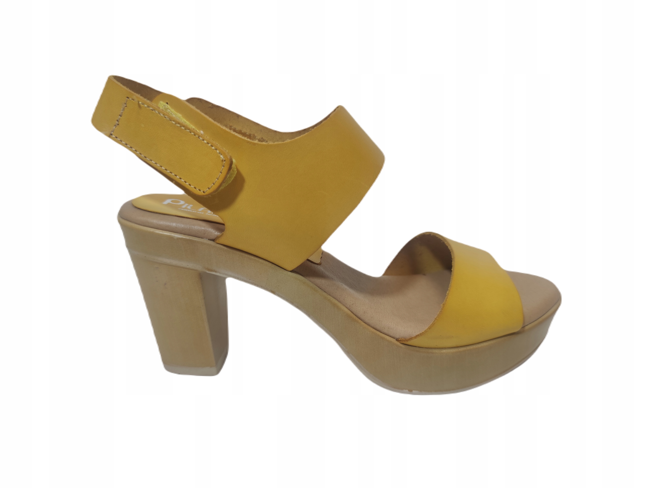 Sandály na podpatku Pilar Monet 24141 Žluté r36