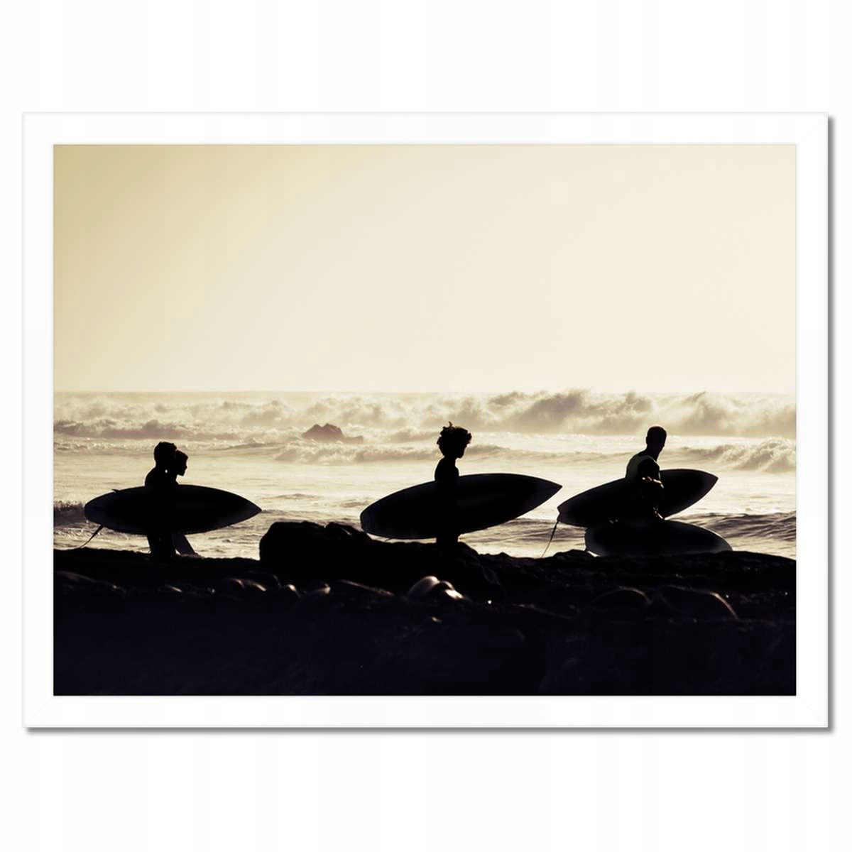 Plakáty v rámu 40x30 Surfing západ slunce