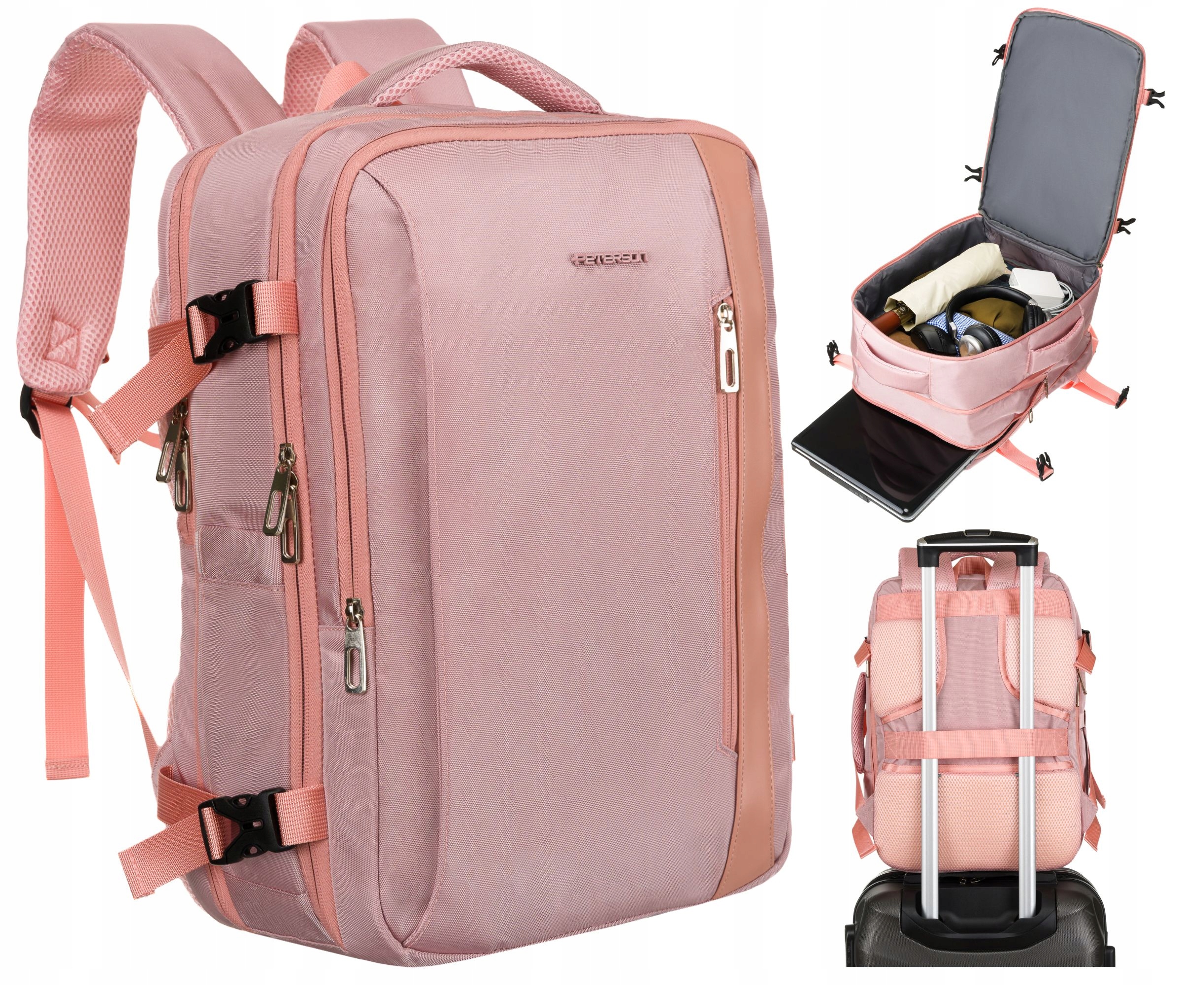 Batoh Peterson na notebook, prostorný, cestovní, Wizzair, ergonomické kapsy