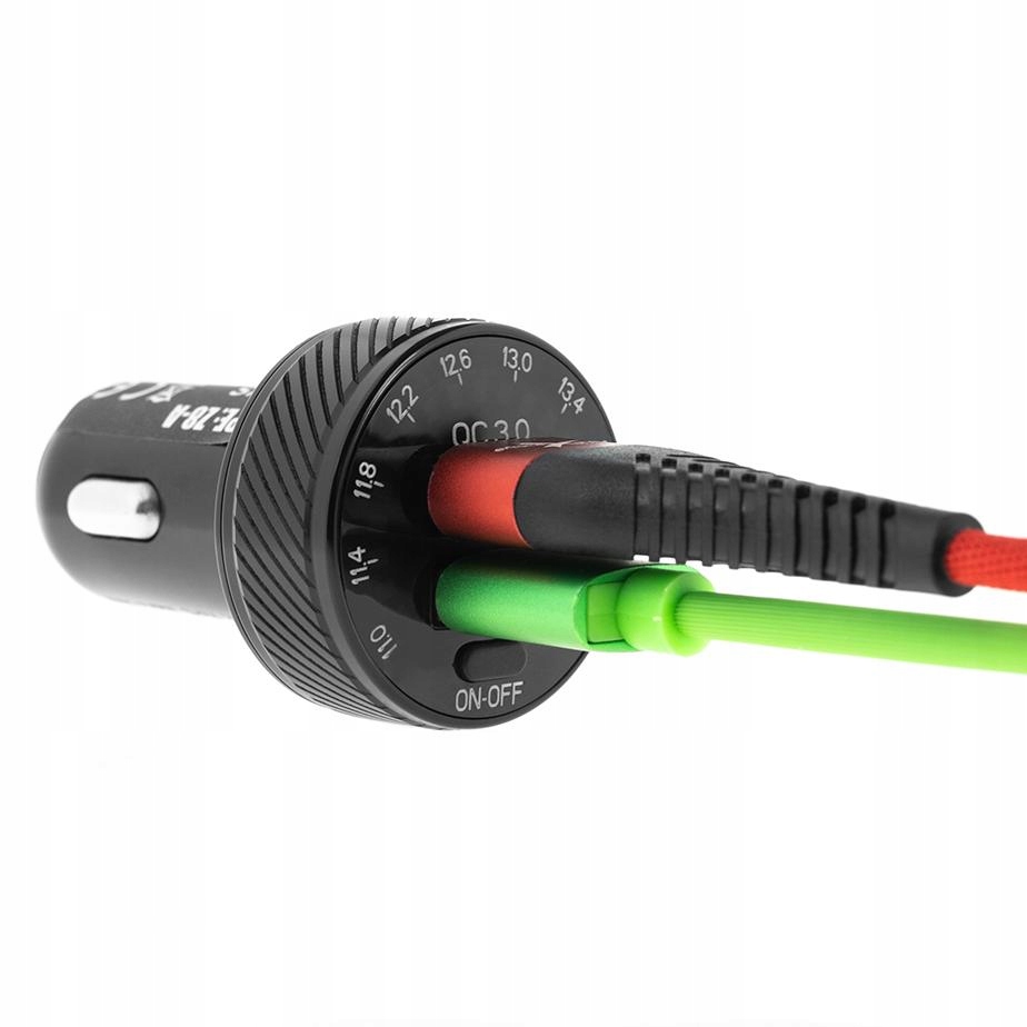 Ładowarka samochodowa 2x USB z szybkim ładowaniem - 36W i Woltomierzem EAN (GTIN) 5901445631246