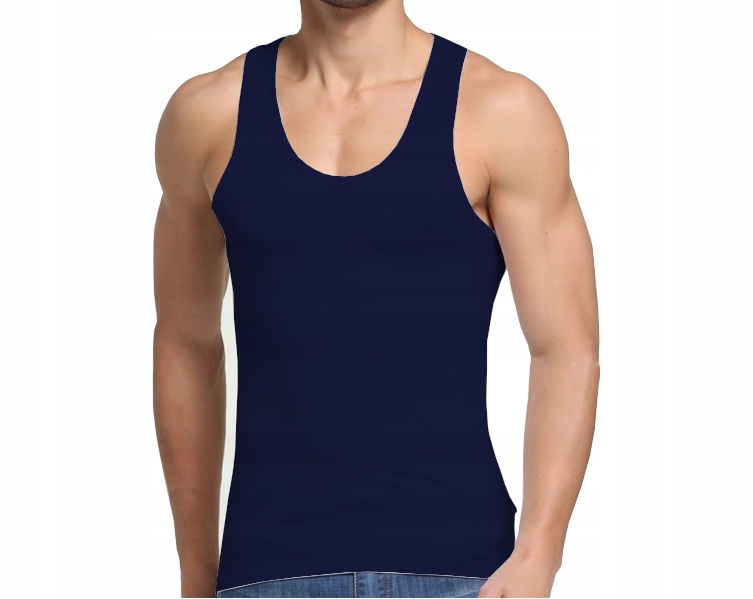 PODKOSZULKA na Ramiączka Męska GŁADKA Bawełna -3XL