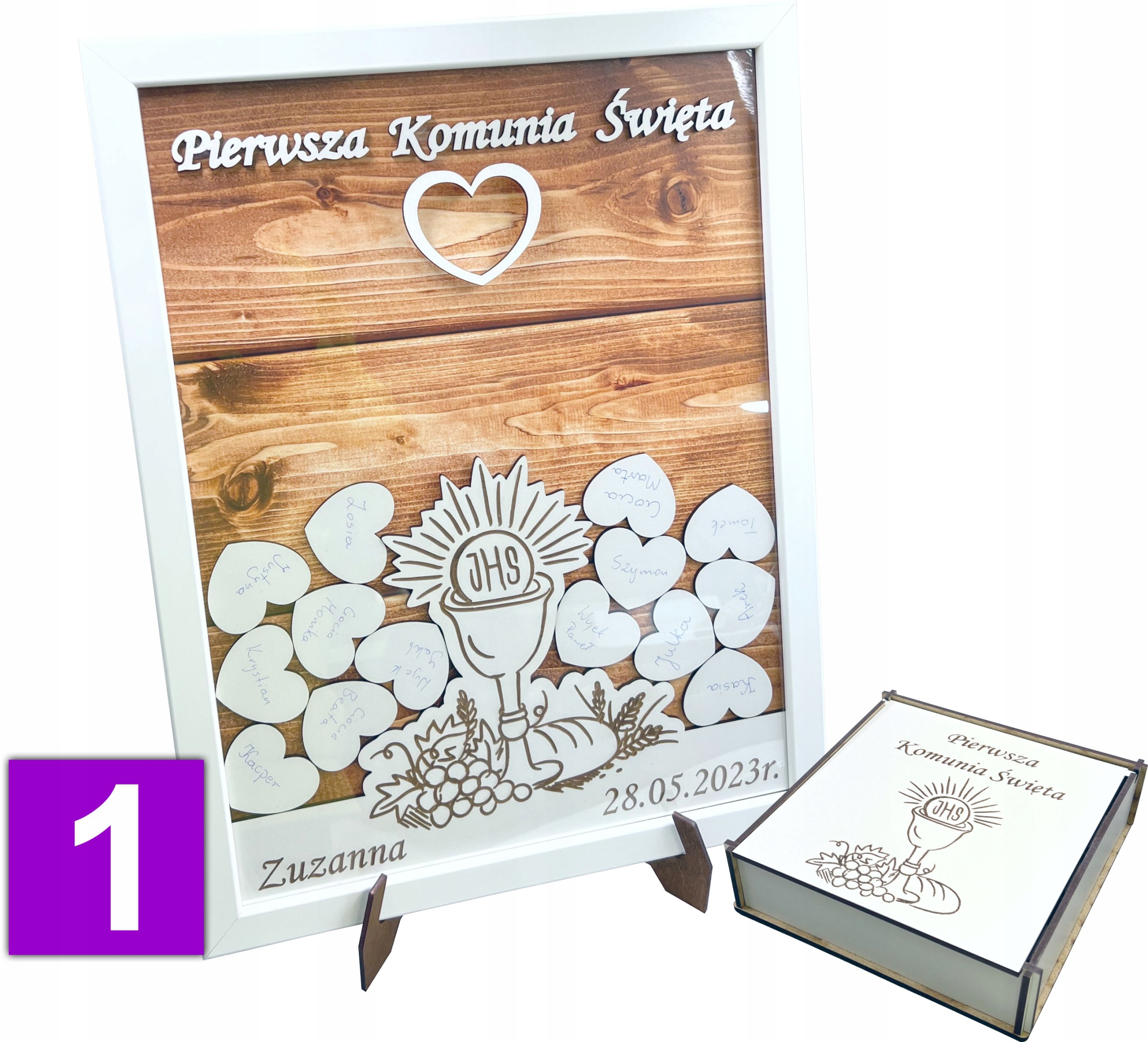 KSIĘGA GOŚCI Komunia WRZUTKA RAMKA pamiątka Pierwsza Komunia Święta EAN (GTIN) 5905220720187