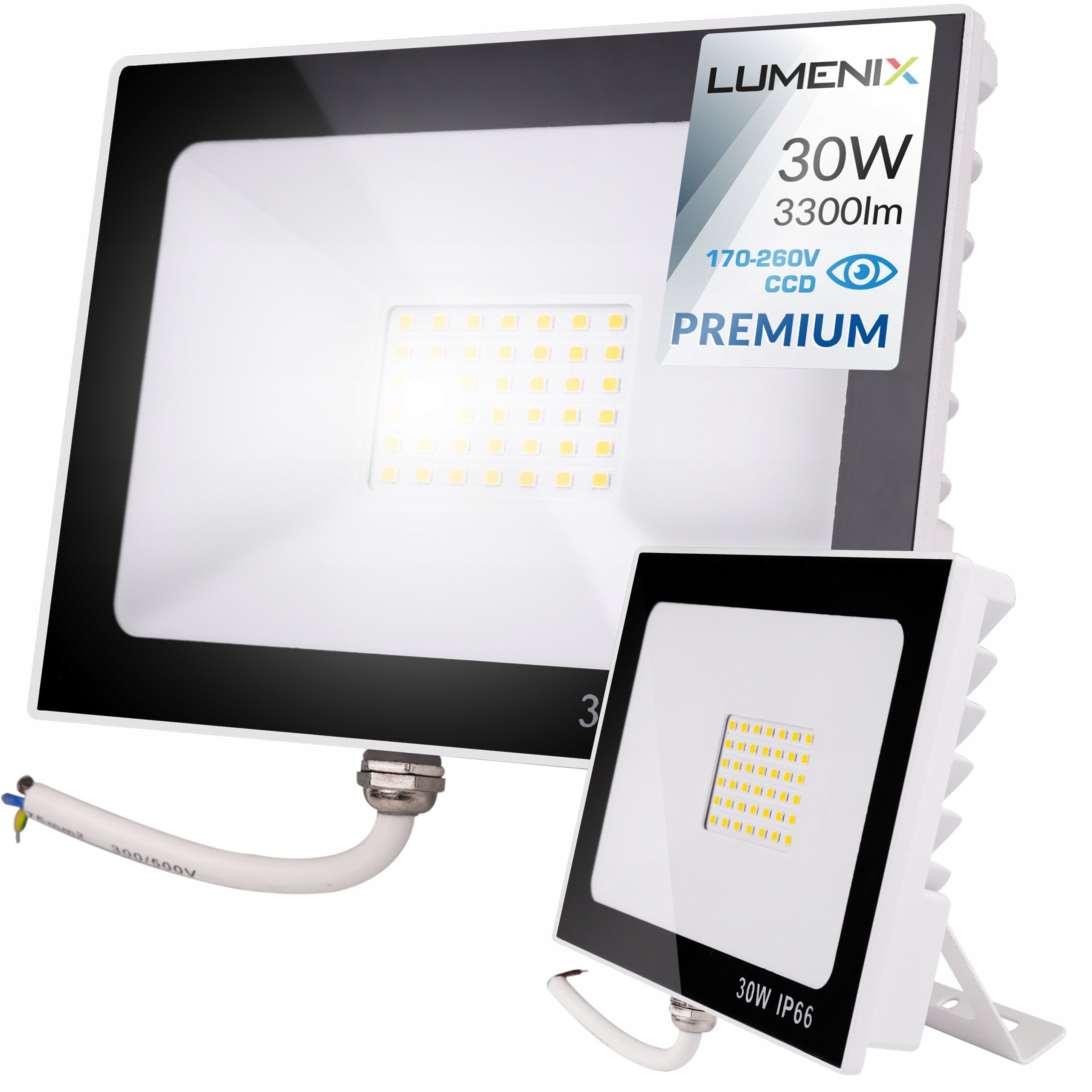Halogen Lampa Naświetlacz LED 3300lm 30W CIEPŁA