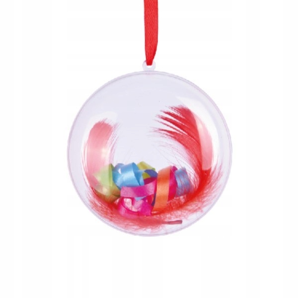 

Bombka otwierana medalion 7cm przezroczysta