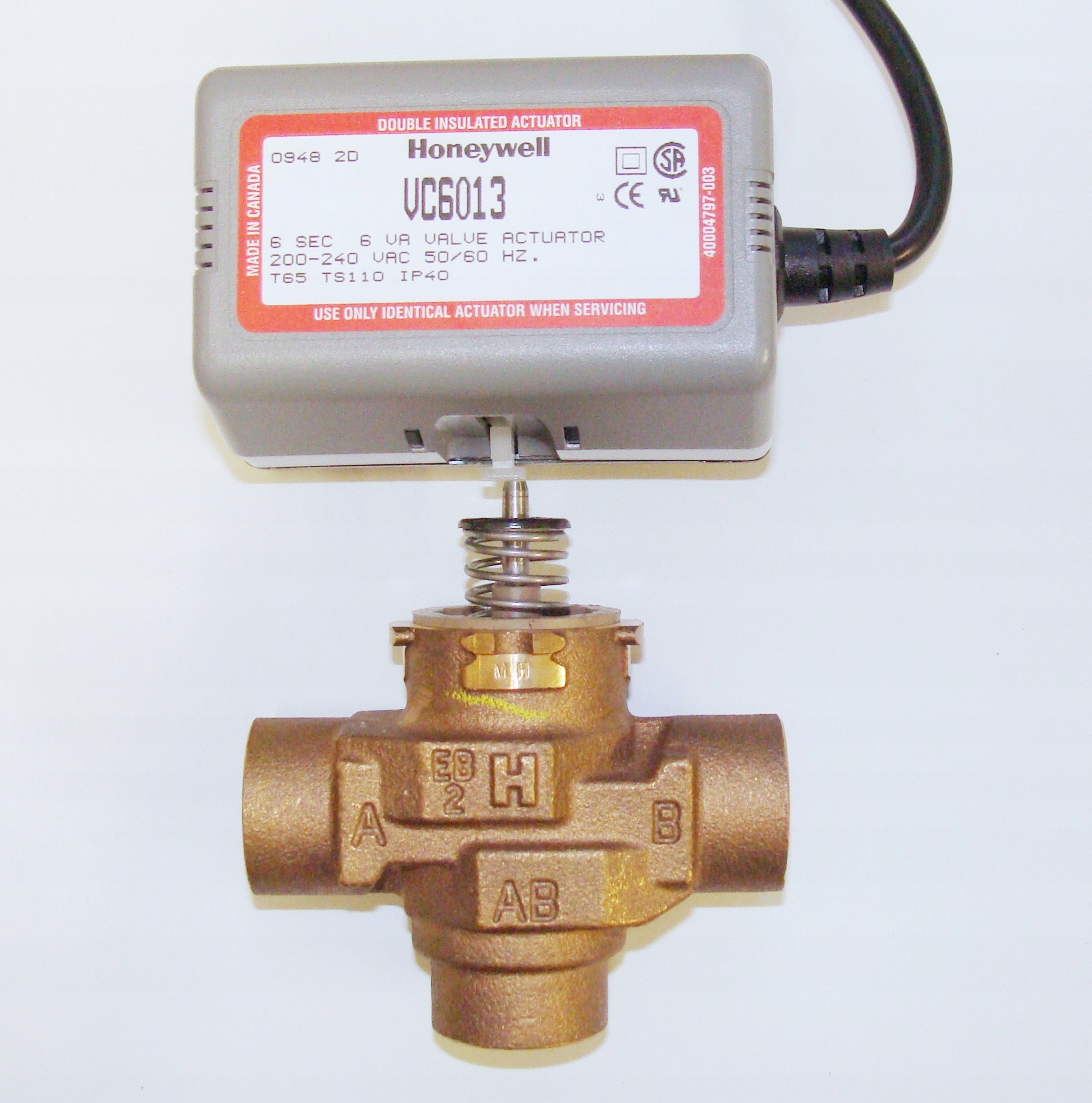 Kospel zawór+siłownik dzielący 3-drogowy Honeywell