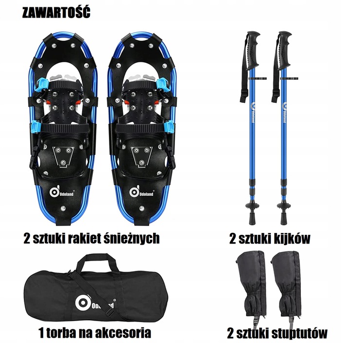 Solidne Rakiety śnieżne 25' do 72kg zestaw tyczki Model 25'
