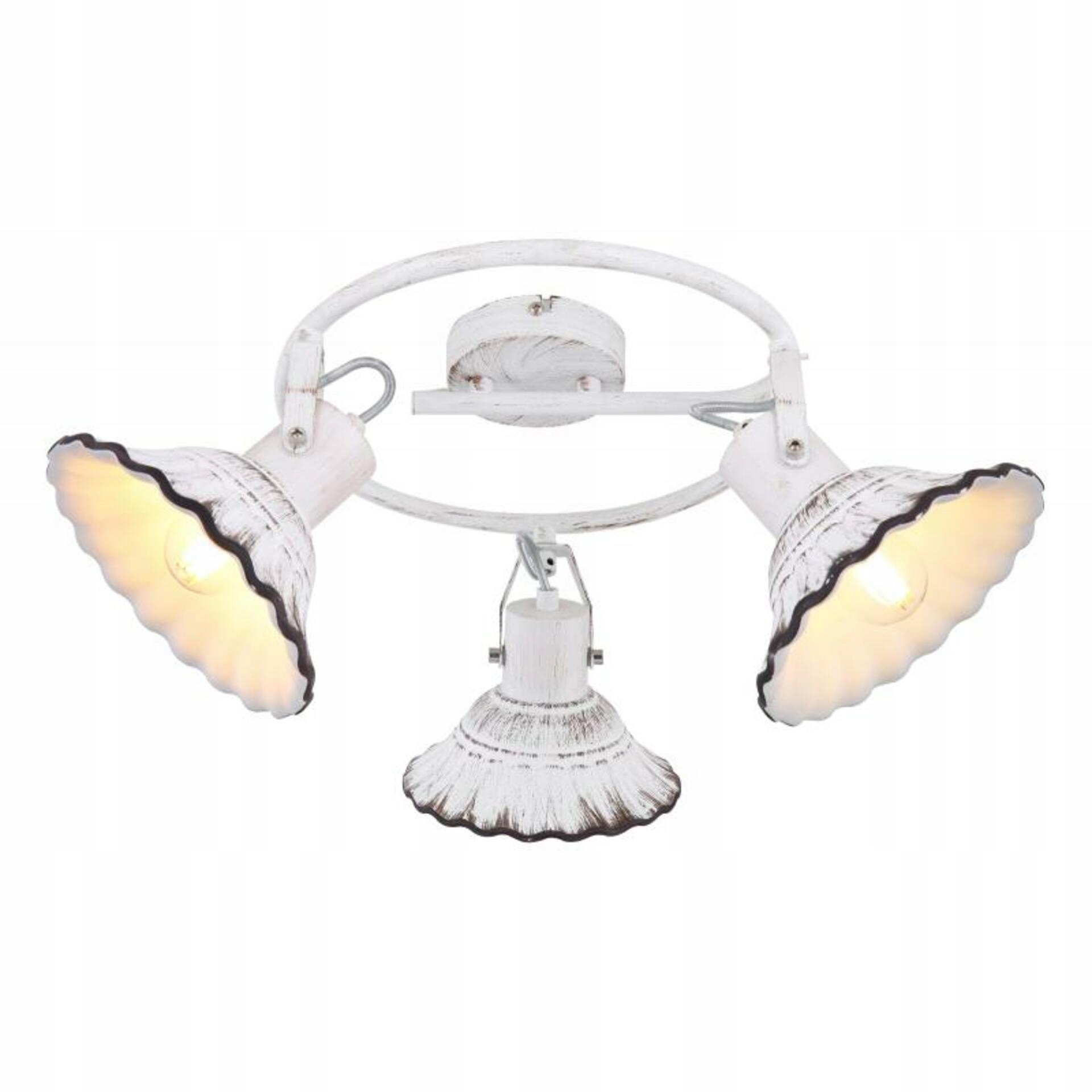 Stropné bodové svietidlo Globo Jowita 3xE27 biela/čierna 54050-3