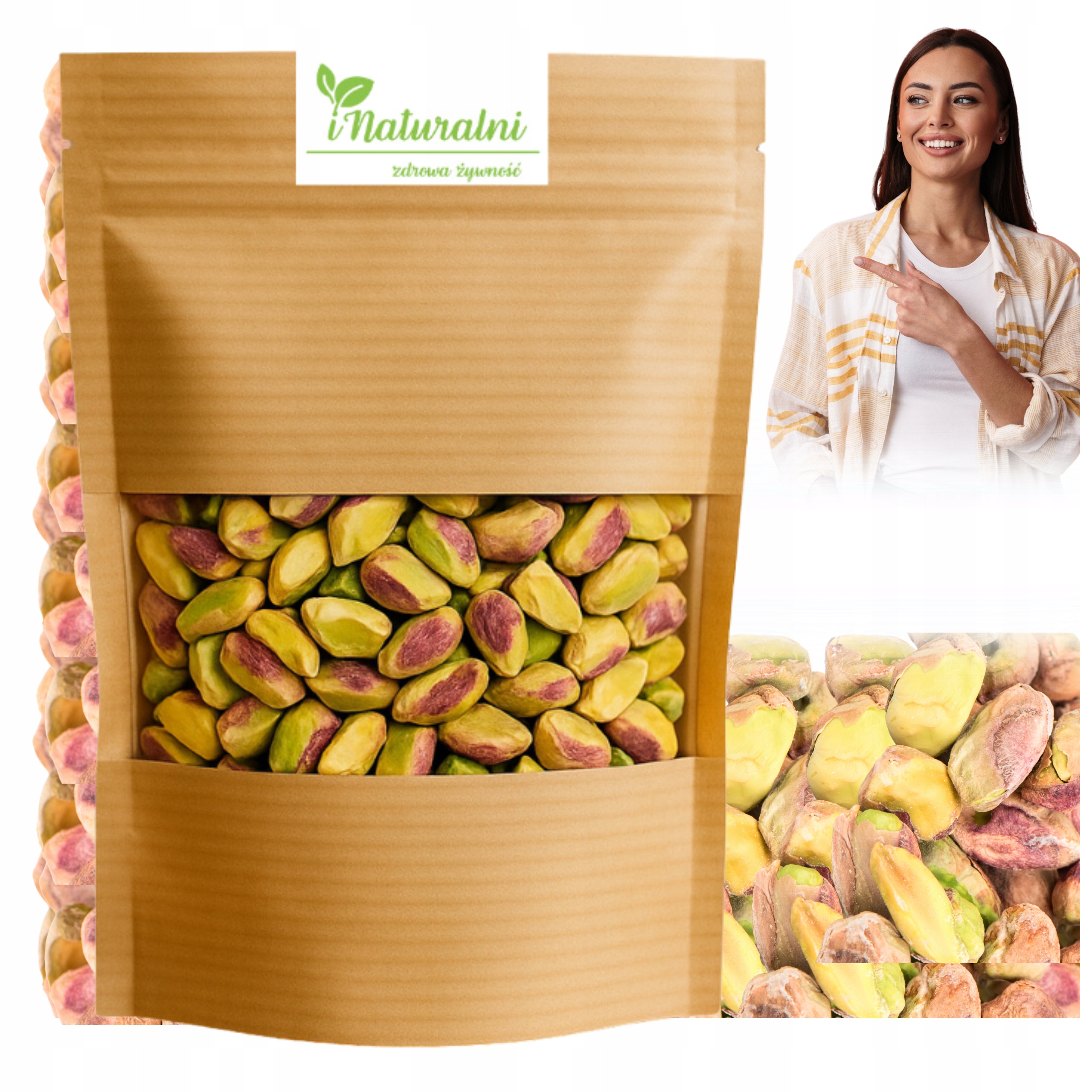 Levně Loupané Pistácie Raw Nesolené 500 G Přírodní Zdravá Svačinka