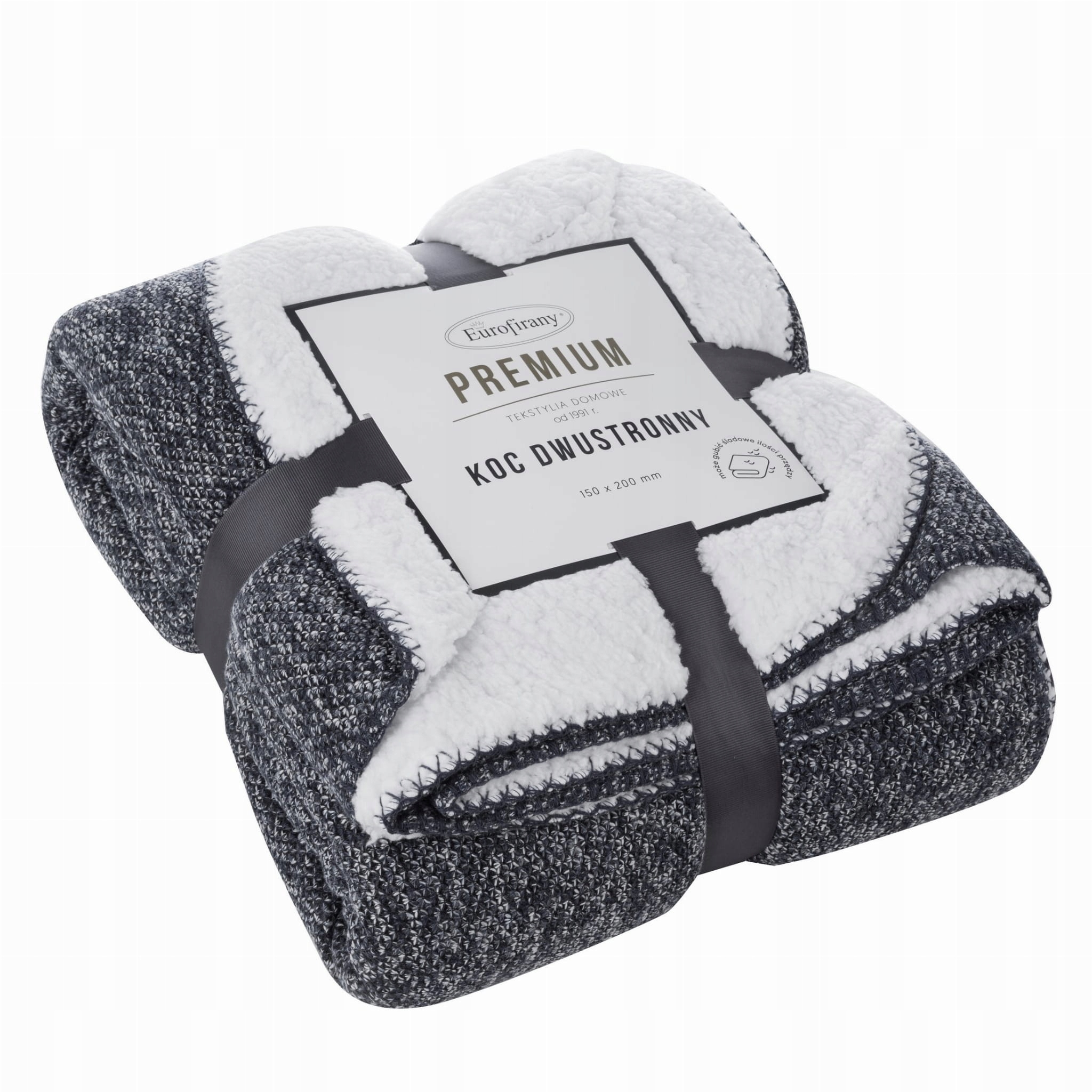 Deka na postel Panda 150x200 oboustranná, beránek, tmavě modrá, bílá