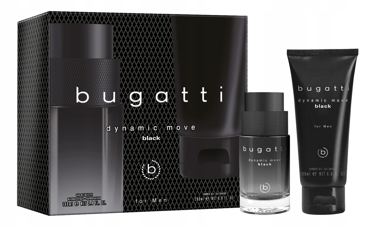 Bugatti Dynamic Move Dárková sada toaletní voda 100 ml gel 200 Ml
