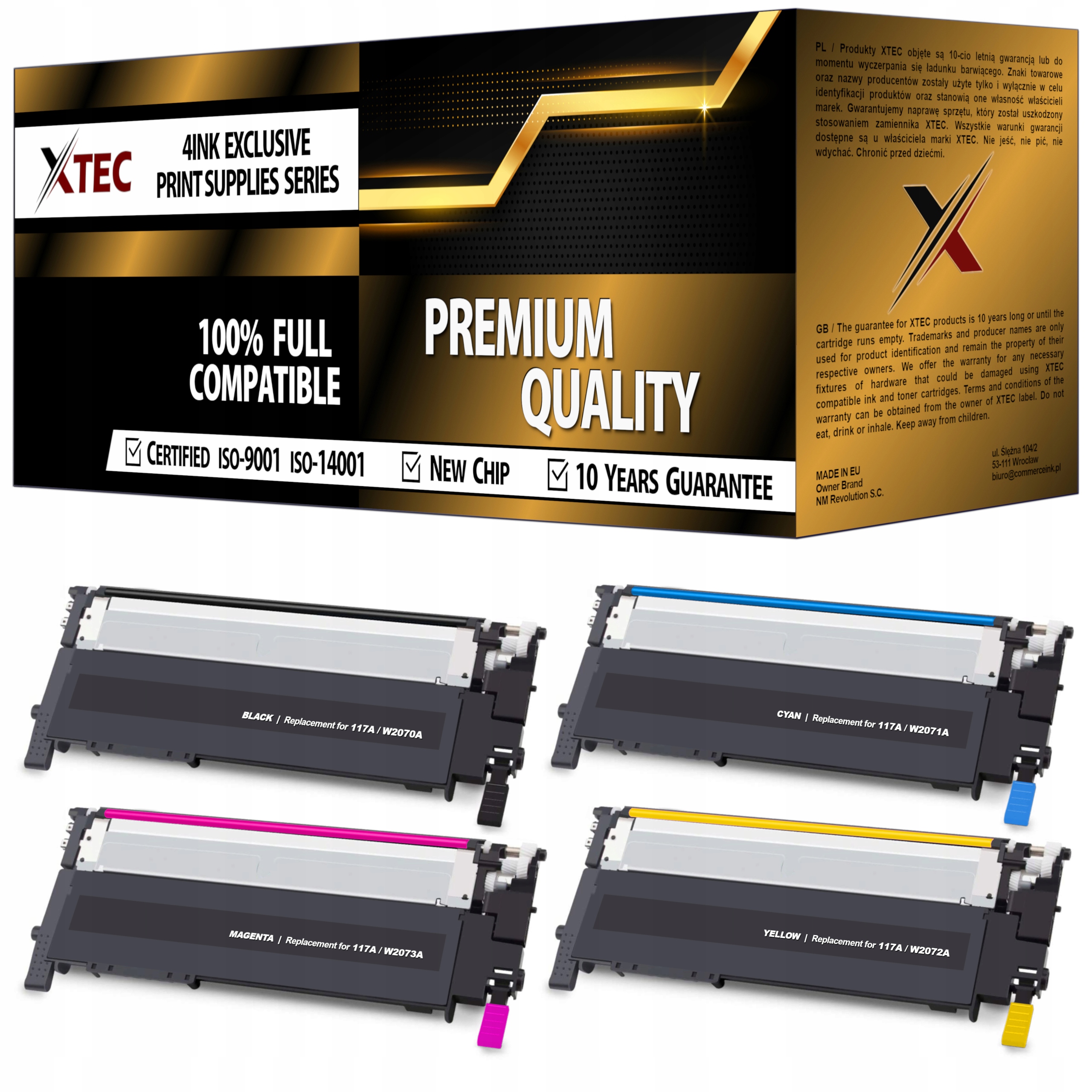 Tonery 117A Do Drukarki Hp Color Laser 150a 150nw 178nw 179fnw Z Chipem