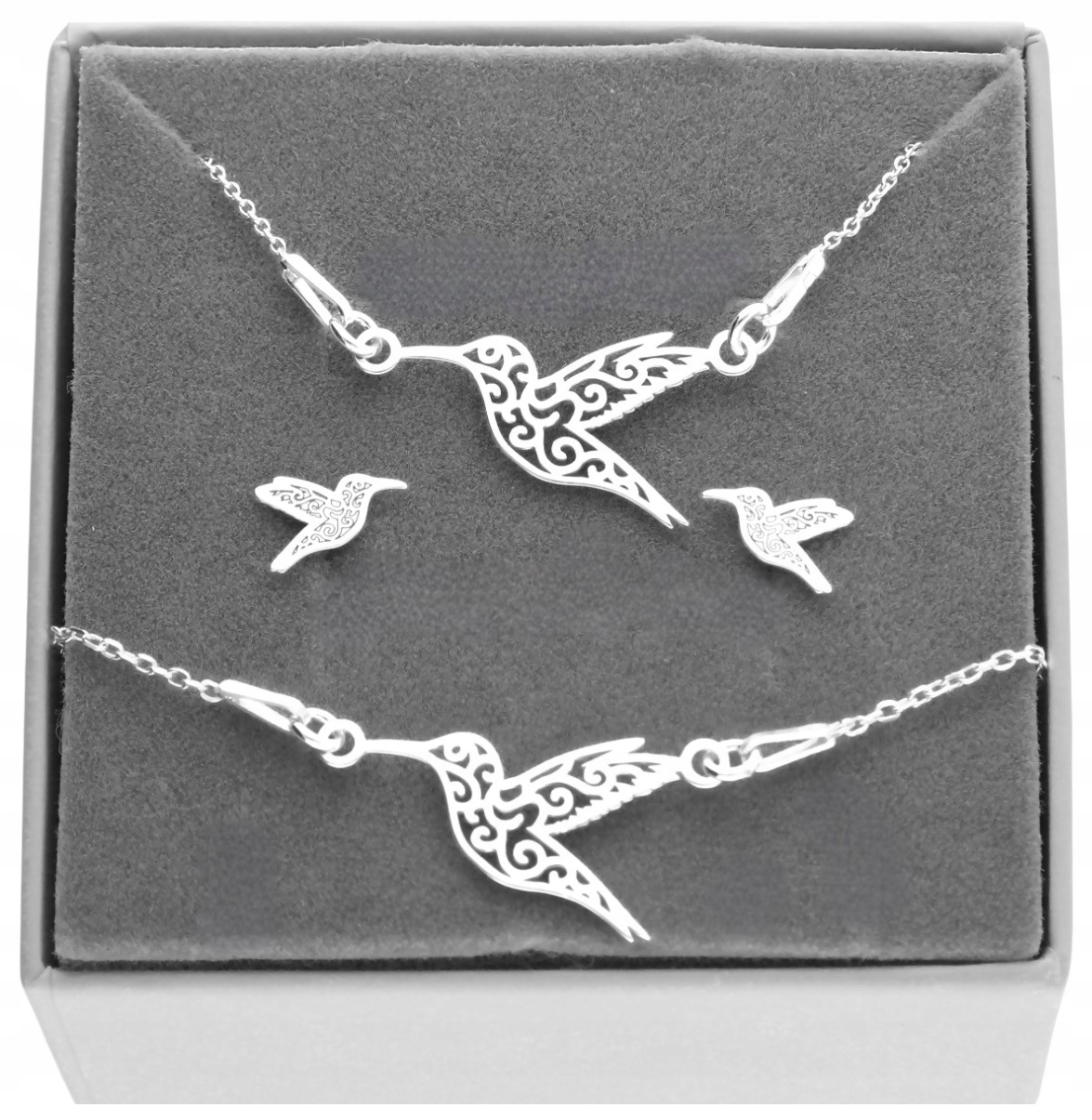 Stříbrný komplet kolibřík ažur Celebrita stříbro 925