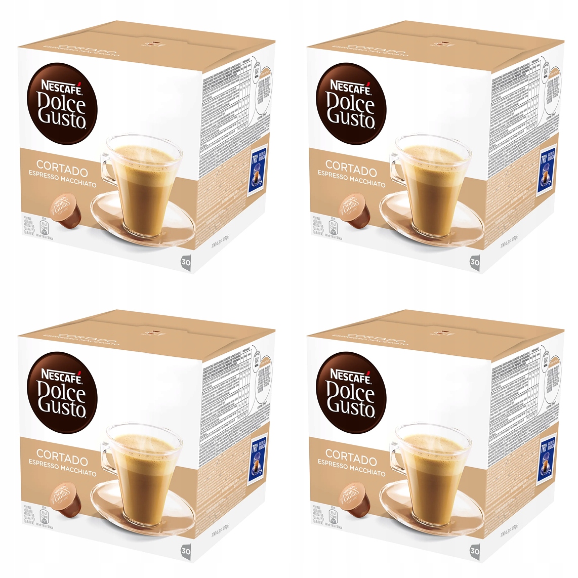 Levně Kapsle Nescafè Dolce Gusto Cortado 4x16 (64ks) Mléčně-kávové
