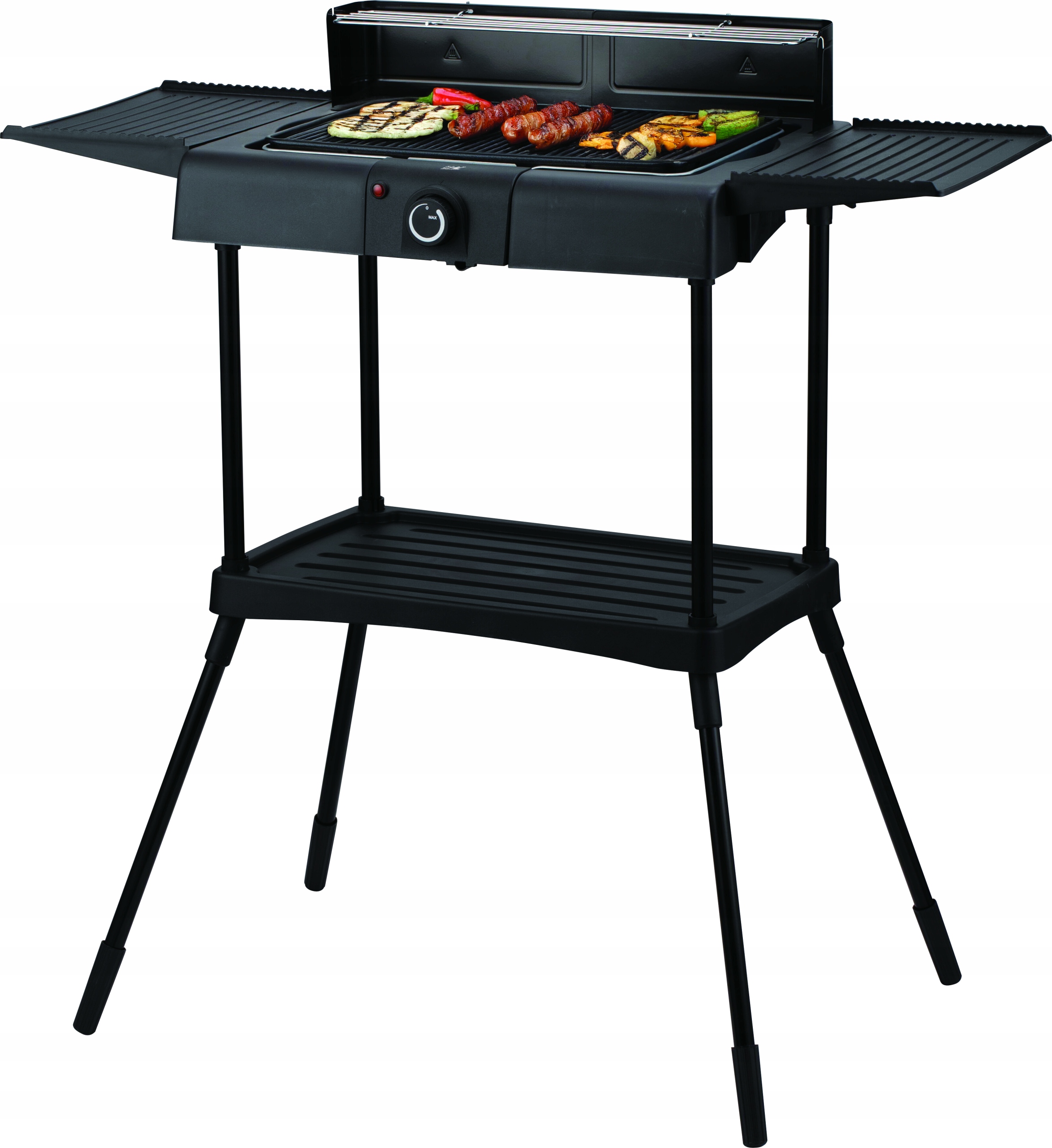 Elektryczny Grill Stojący Ogrodowy 2000W Termostat Non-stick Stołowy 6w1