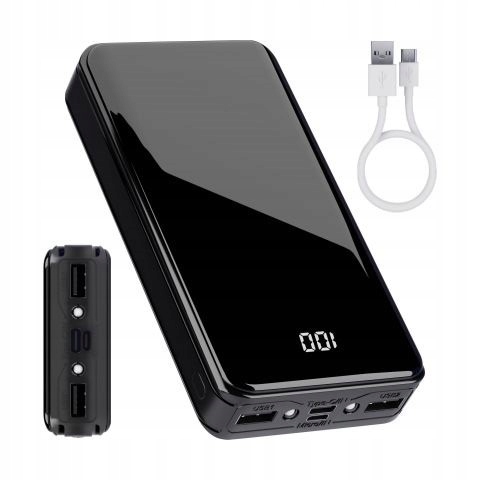 POWERBANK 20000mAh 2,1A ŁADOWARKA USB POWER BANK SZYBKI MOCNY + LATARKA LED EAN (GTIN) 8720929880355