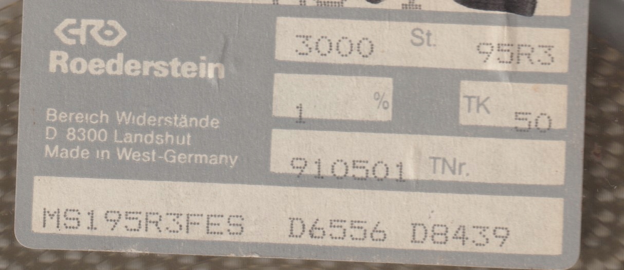 [100szt] 95R3 1% 50ppm rezystor Smd minimelf MS1 Roederstein low noise
