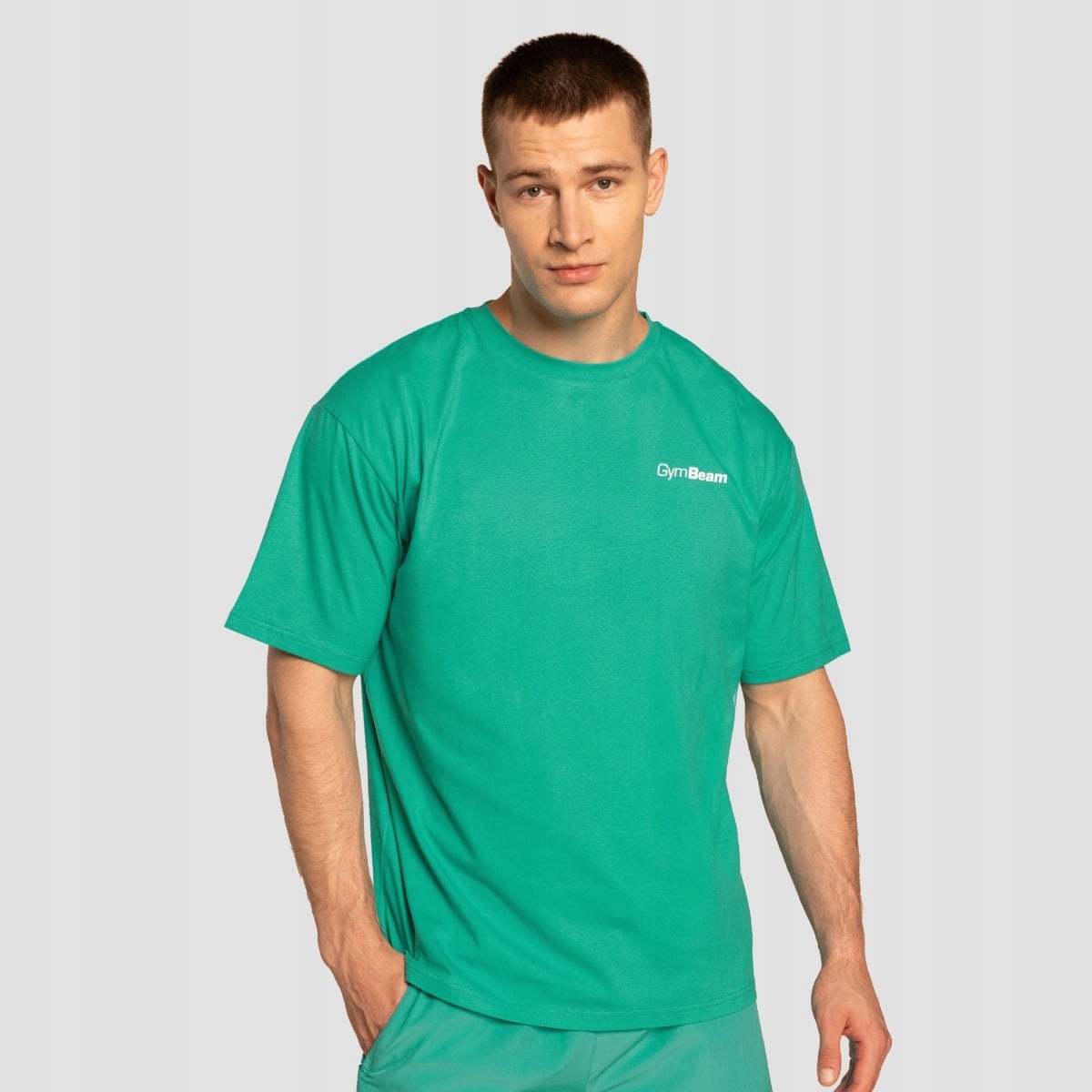 GymBeam Koszulka Oversize Limitless Lagoon XXL