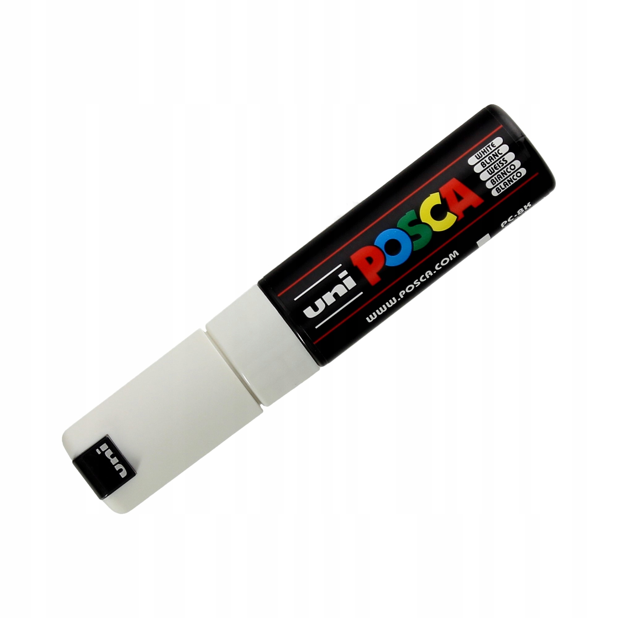 

Marker plakatowy 8mm biały ścięty Posca PC8K