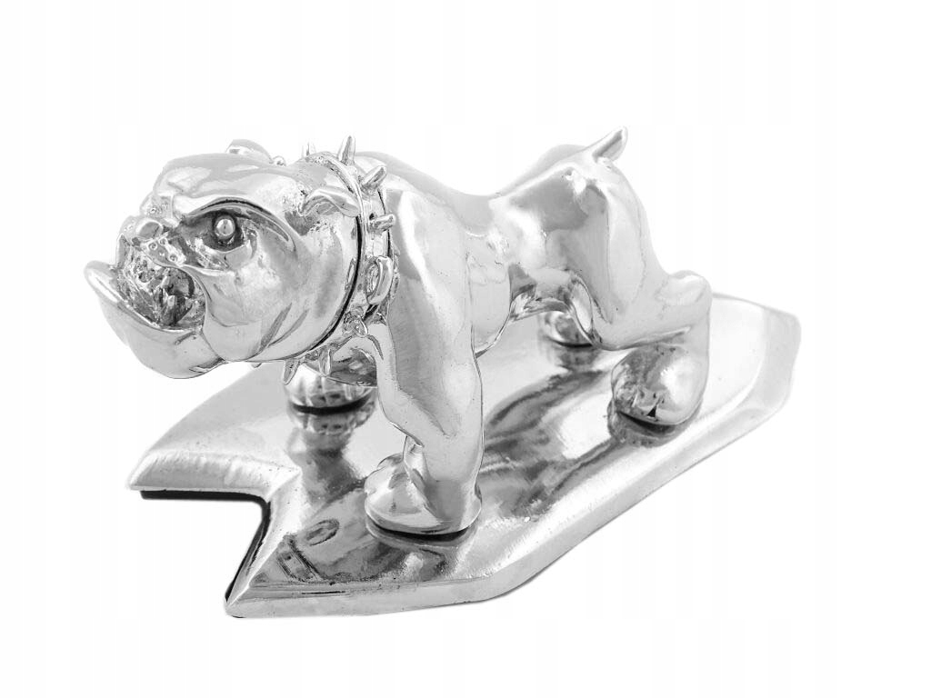 ОРНАМЕНТ НА КРЫЛО МЕТАЛЛ ХРОМ БУЛЬДОГ СОБАКА ЧОПЕР