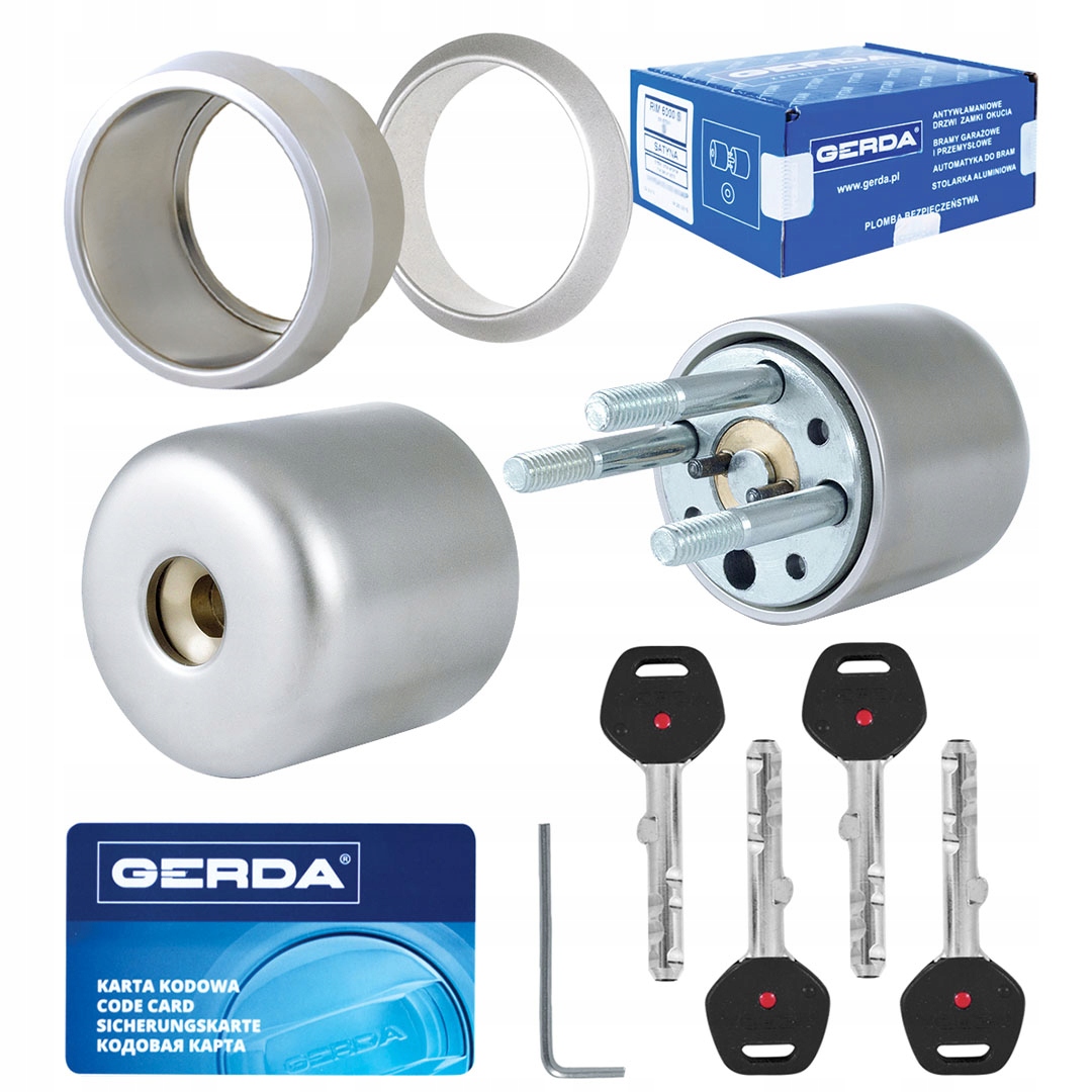 Kruhová vložka Gerda RIM6000 SX20 vnitřní/vnější nikl saténová Atest 6D 4 kl