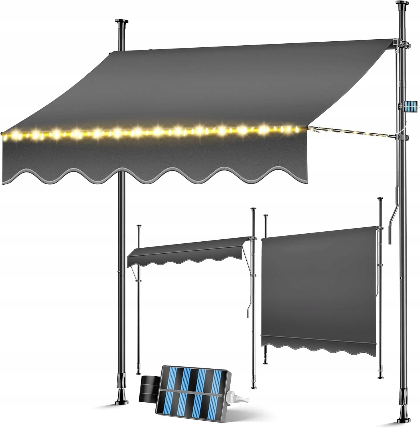 Balkónová markíza Led 250x180 baldachýn