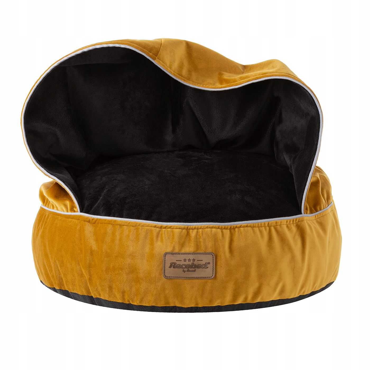 Levně Recobed Taburet s dekou medově/černá vel L