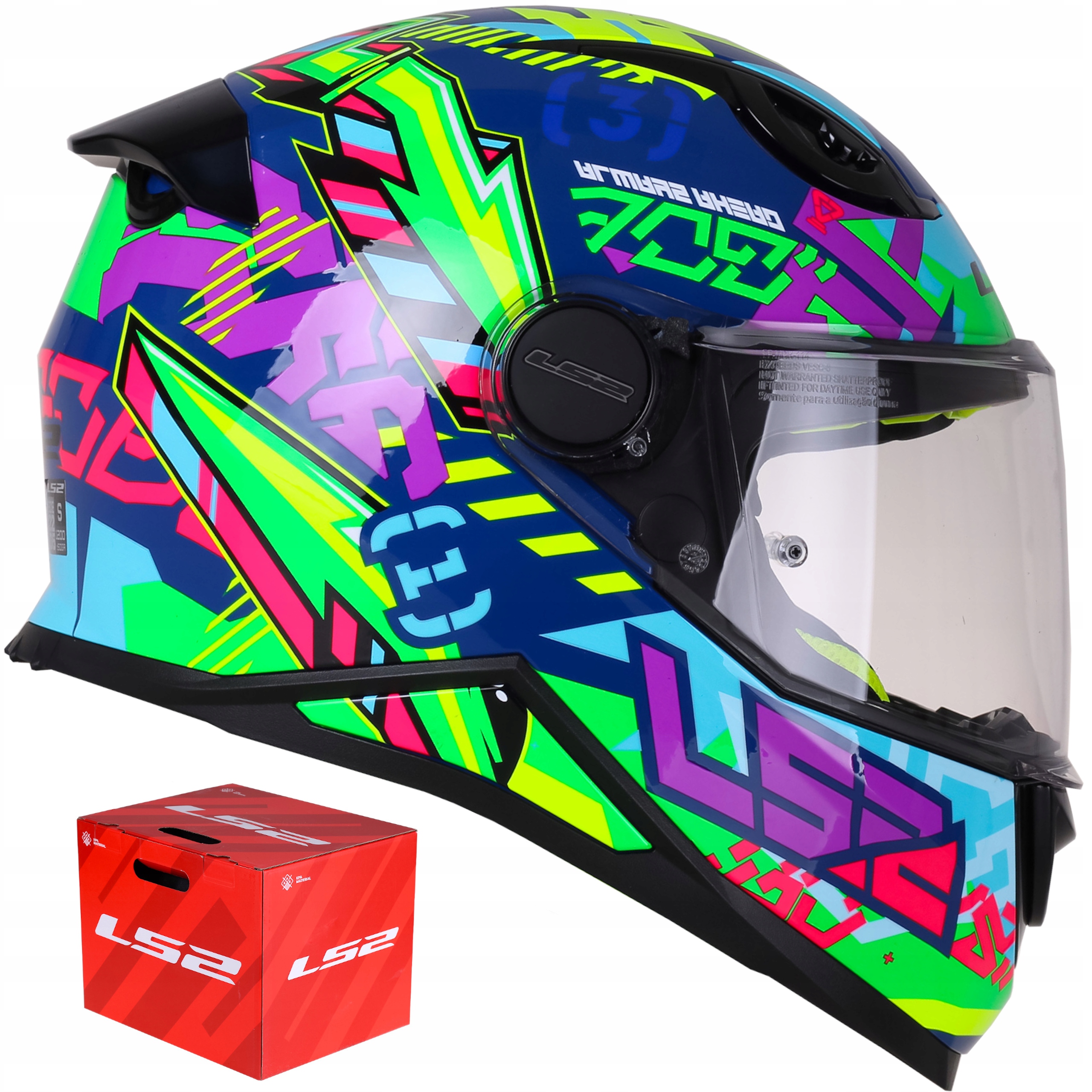 ＦＩＦＩ Kask dziecięcy LS2 FF812 Kid Svent Blue Green homologacja