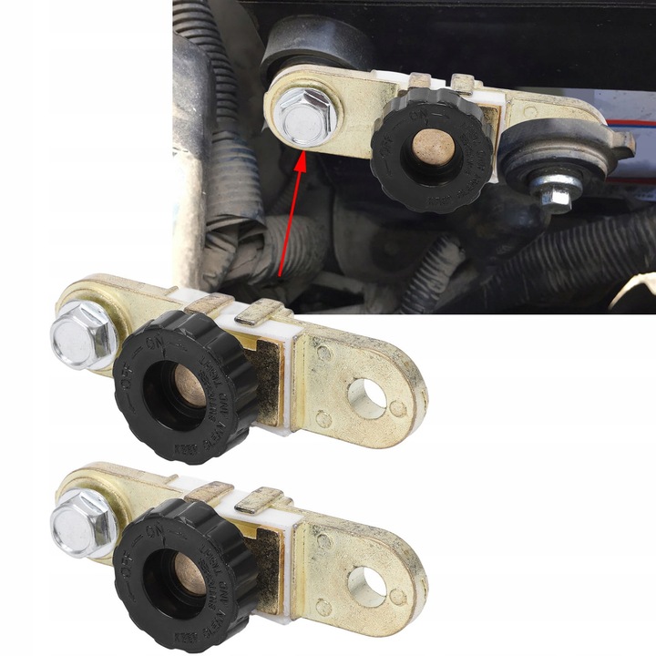 2 SZT. KLEMA HEBEL WYŁĄCZNIK MASY AKUMULATORA Producent części 3F Quality