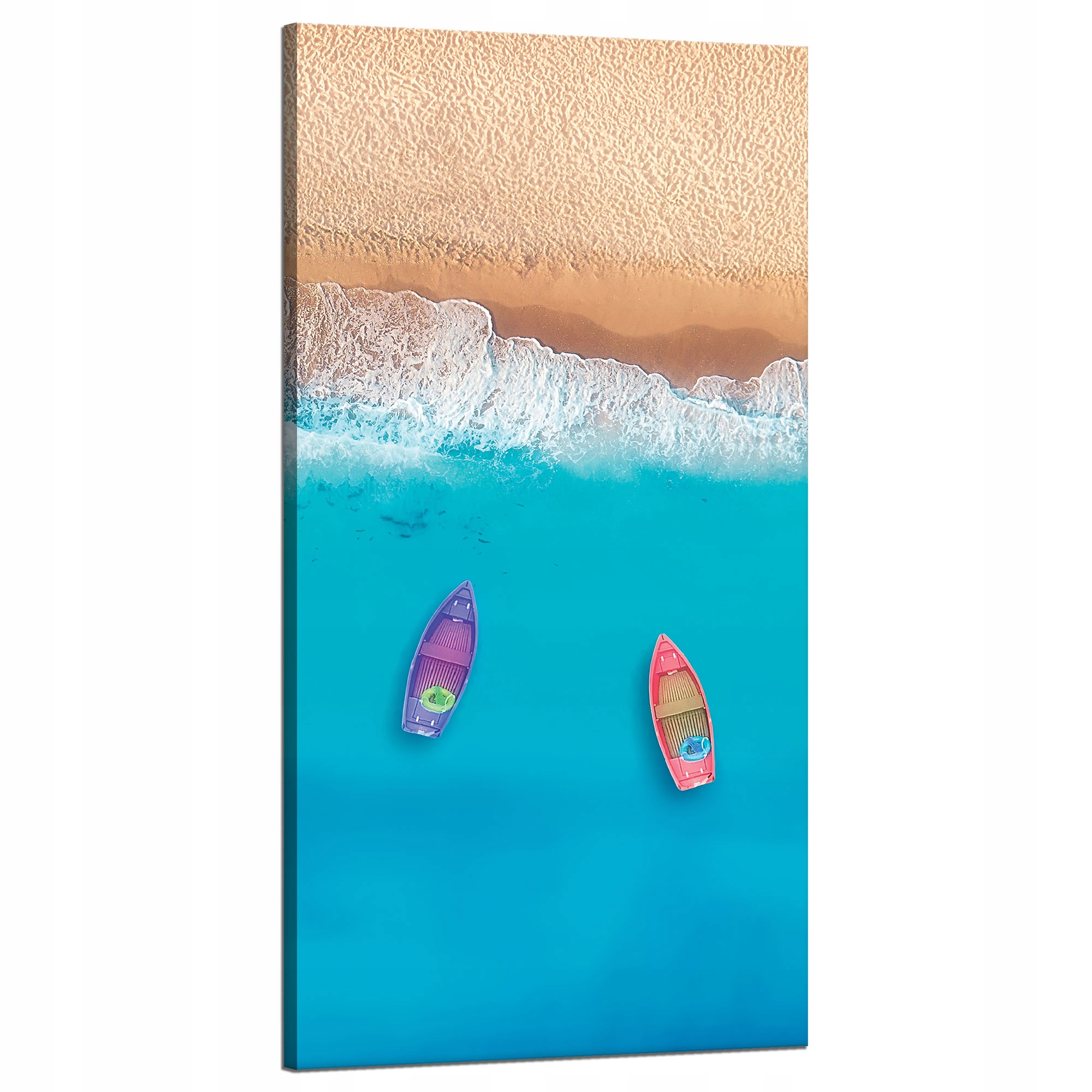 Obraz na plátně Lodě na břehu písku Voda 60x120 cm Ideální jako dárek