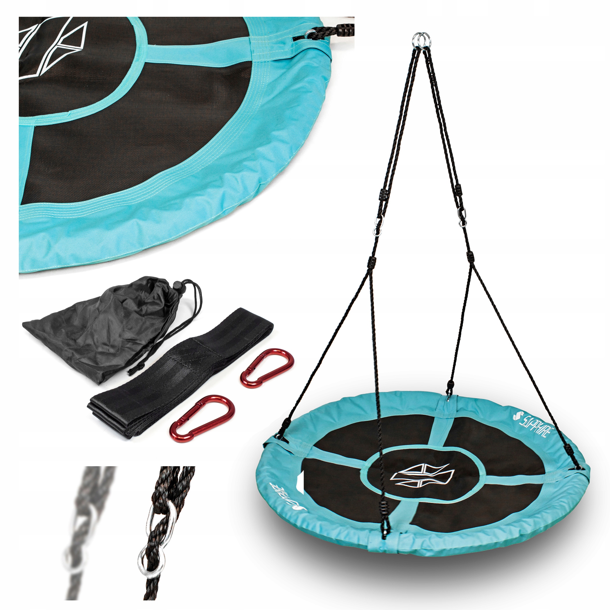 HUŚTAWKA ogrodowa BOCIANIE GNIAZDO 110CM dla dzieci JOY duża DO 150KG