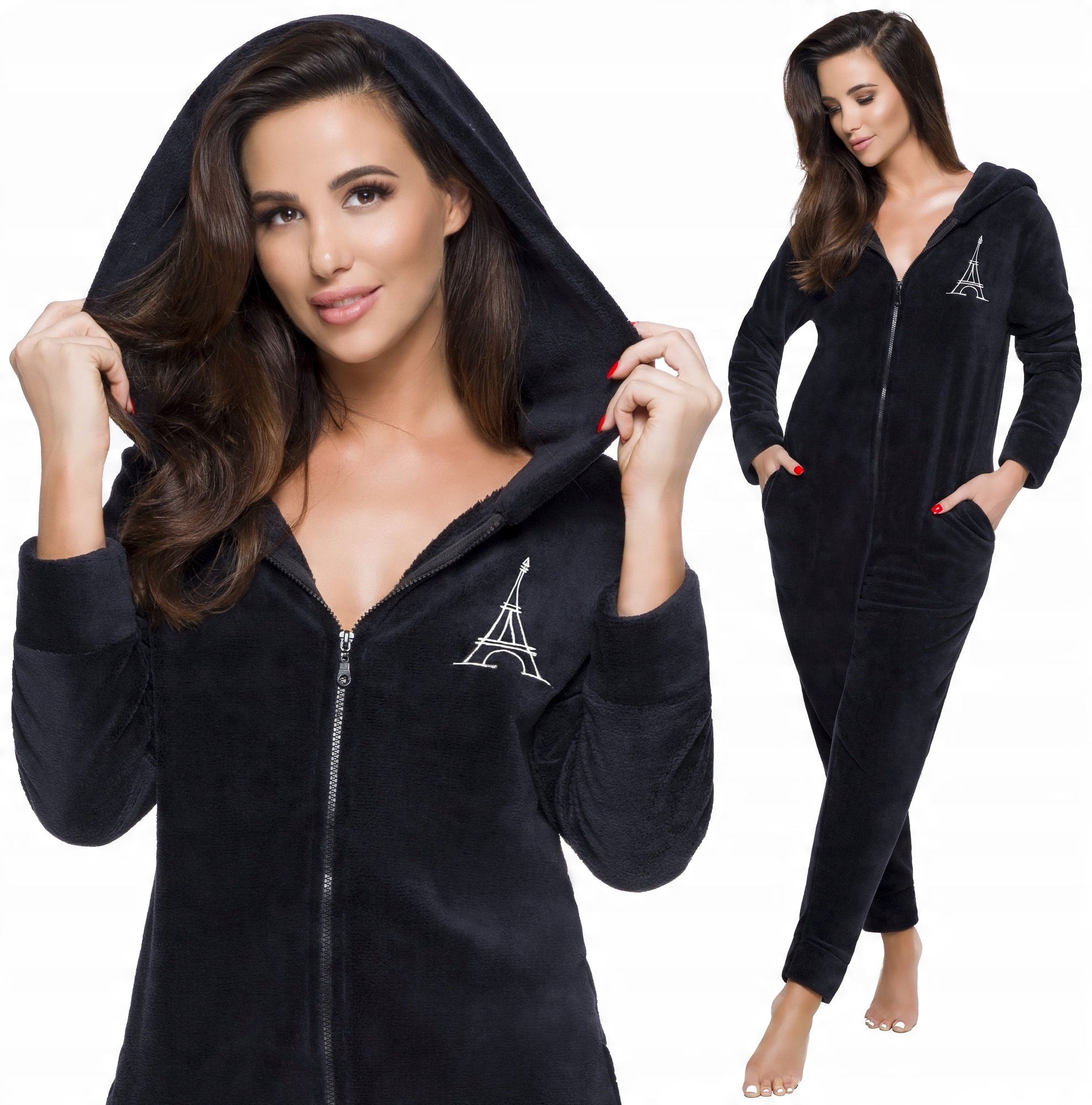 

Piżama Damski Kombinezon Kaptur Onesie Pajac XXL