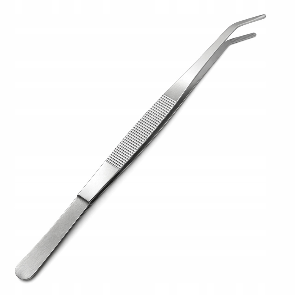 PĘSETA PINCETA STALOWA 25CM 250MM WYGIĘTA DŁUGA PRECYZYJNA PINCETA SZCZYPCE