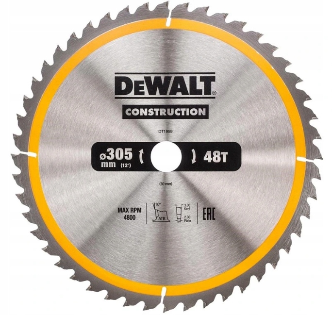

Piła tarczowa do drewna 305mmx30mm 48z. DeWALT