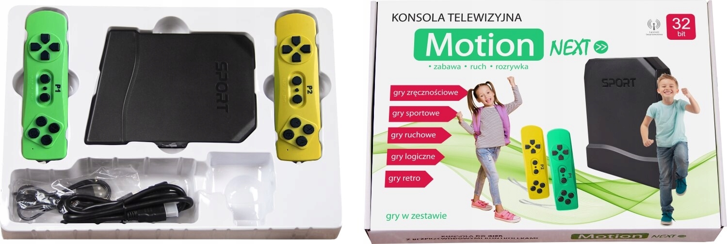 Konsola dla dzieci gra telewizyjna ruchowa + gry retro 961 gier Motion Next