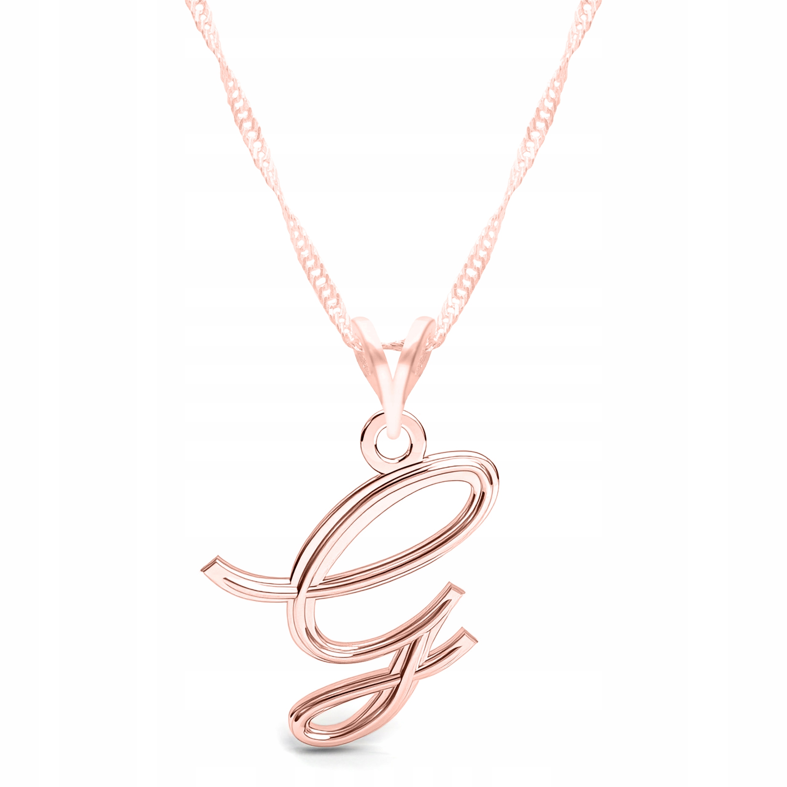 Pozlacený náhrdelník s písmenem Iniciál Velké písmeno Jméno Letter G Stříbro 925