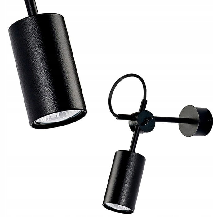 Nástěnná lampa s pohyblivým ramenem Eye Black S do obývacího pokoje na GU10 Nowodvorski