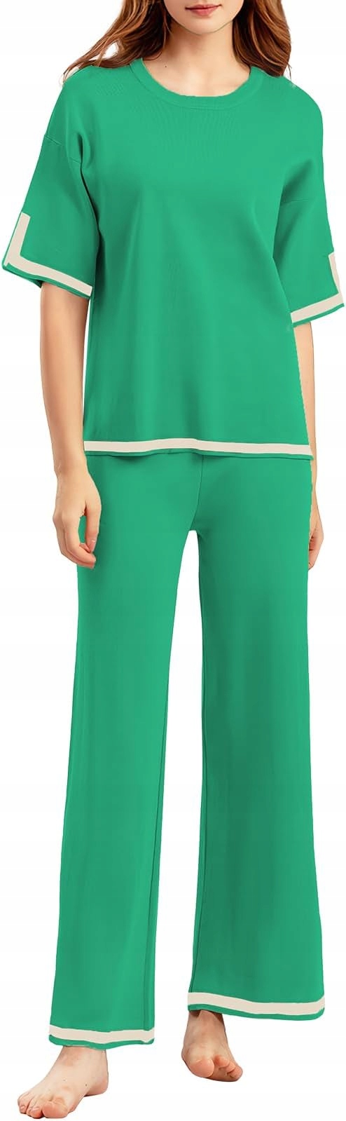 Dámský komplet Dvoudílný Pohodlný komplet Jedna velikost Zelená