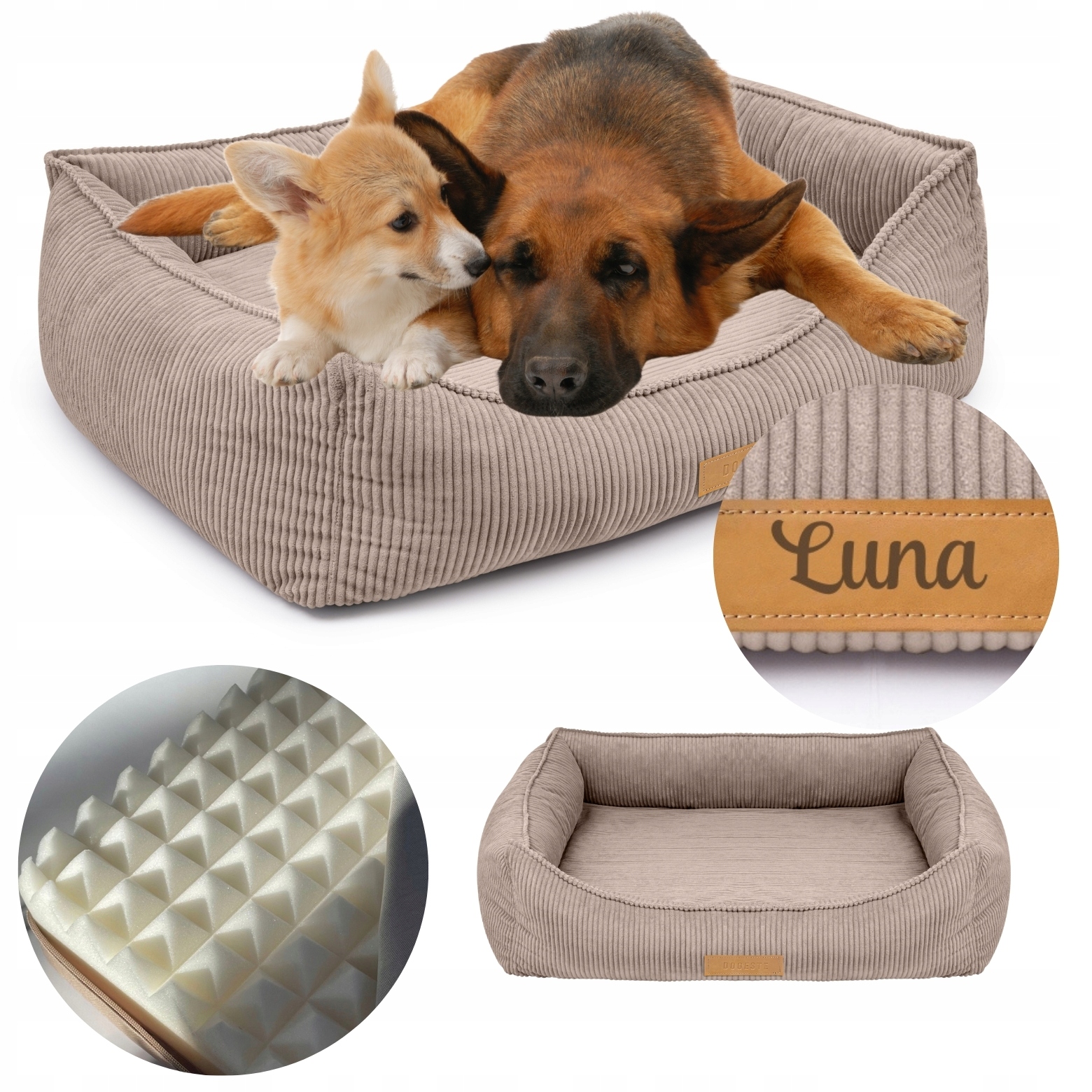 Legowisko dla psa Ortopedyczne Posłanie Kanapa XXL Flex Grawer imię