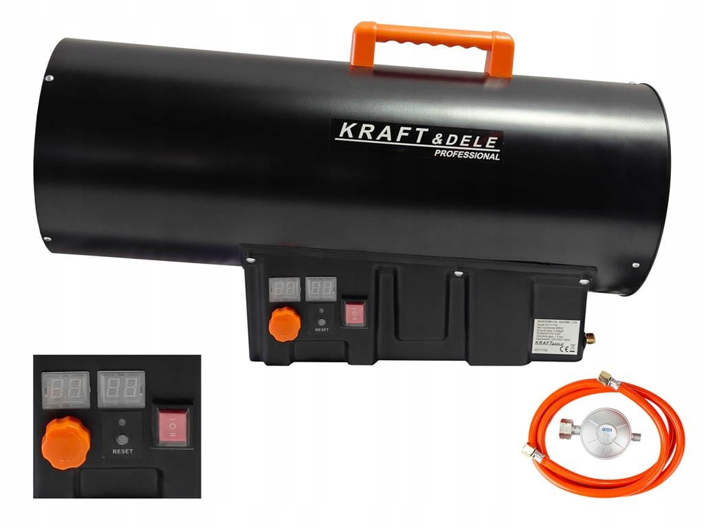 Plynový Ohřívač 60 kW Termostat Silný Kraft&dele KD11702