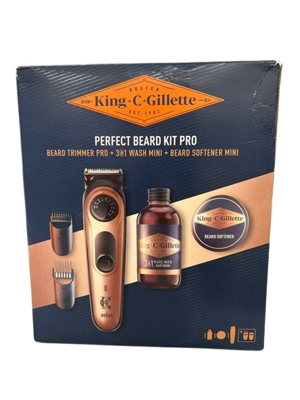 Zestaw Prezentowy Gillette King.c Trymer Mini Balsam I Żel Do Brody