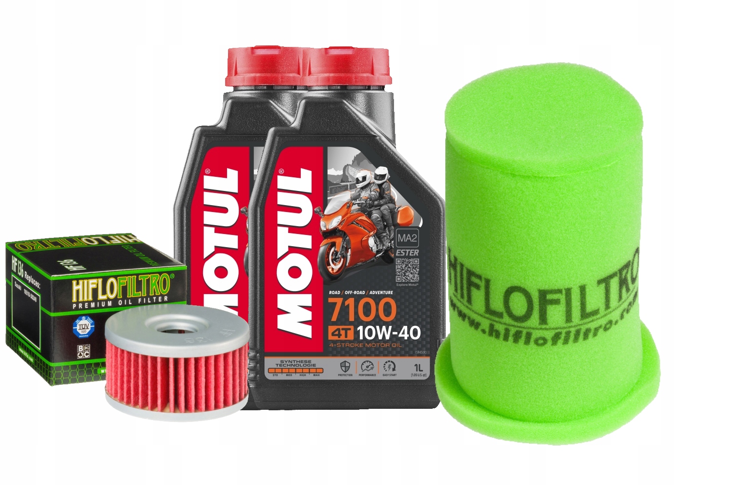 Olej MOTUL 7100 10W40 2L filtr oleju powietrza Suzuki GN GNX 250
