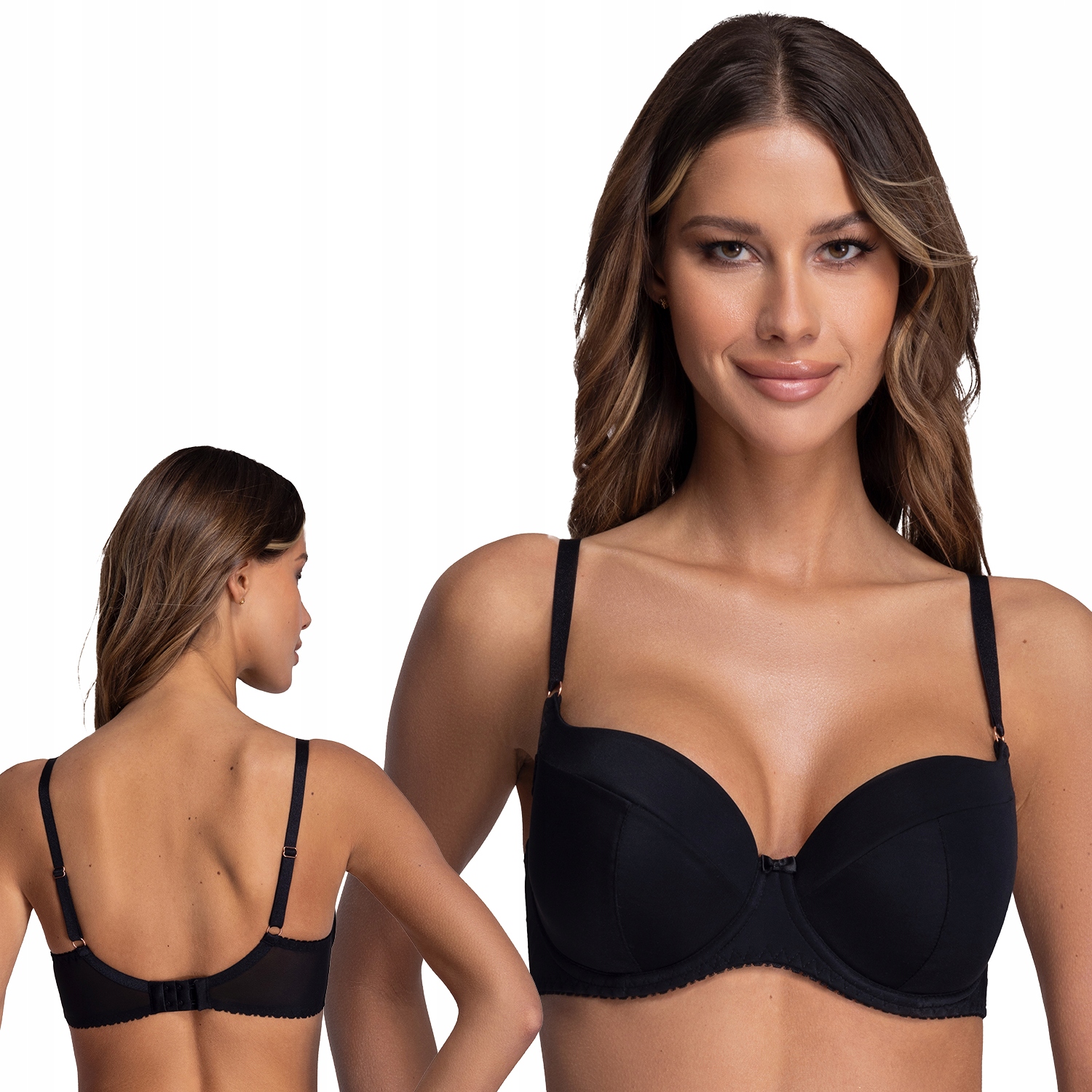 Ava 1263 Podprsenka Vyztužená černá hladká 90B