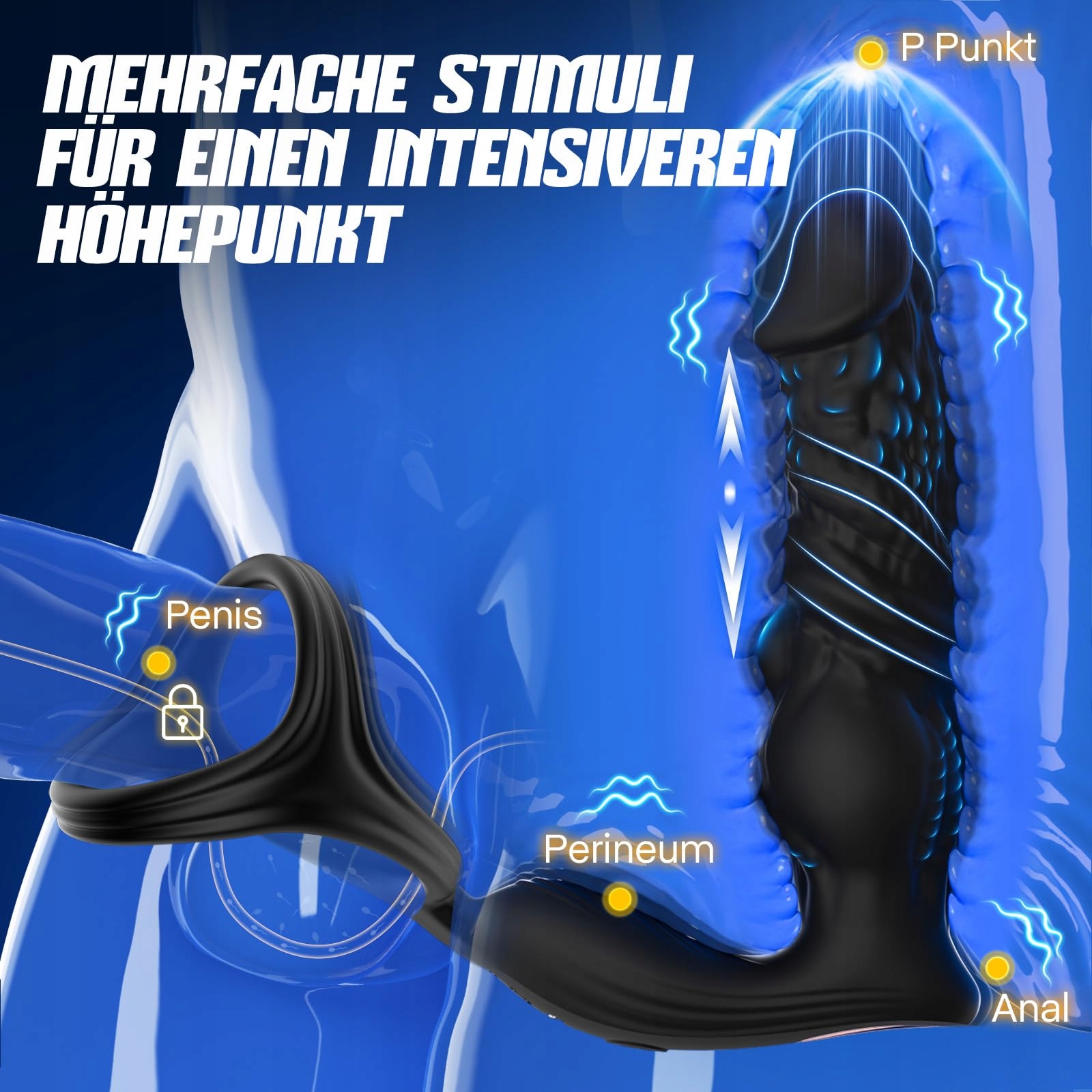ANALVIBRATOREN Wibrator Analny Dla Mężczyzn Z Pierścieniem Na Penisa — miniatura 2