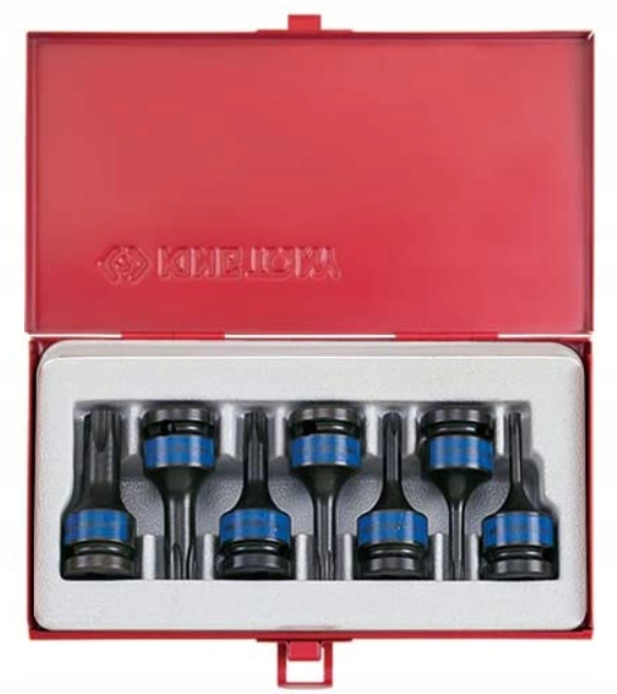 NASADKI UDAROWE TORX 1 2 T25 T60 7szt KING TONY